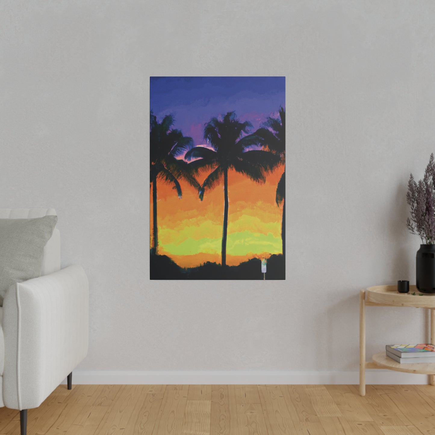 6354V - Miami Beach Sunset Painting Print | Miami | Beach | Sunset | Poster | Home Decor | Wall Art | Canvas