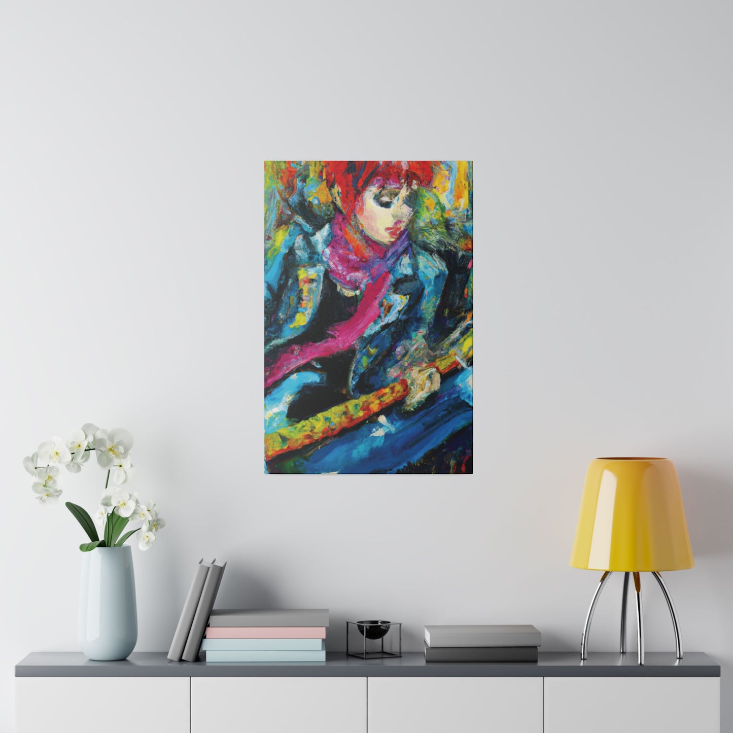 9823X - Rockstar Oil Painting Style Print | Poster | Home Decor | Wall Art | Music Art | Canvas
