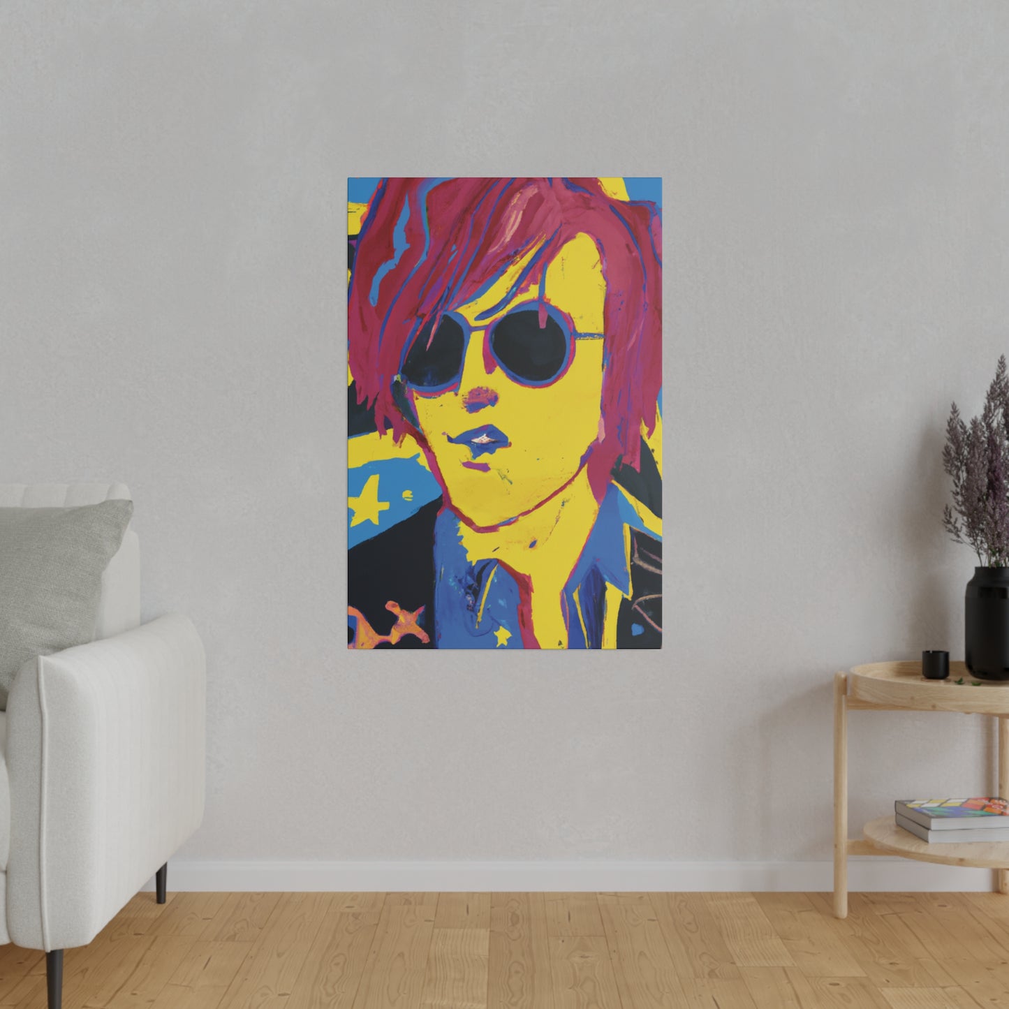 4543H - Rockstar Painting Print | Face | Abstract | Poster | Home Decor | Wall Art | Music Art | Canvas