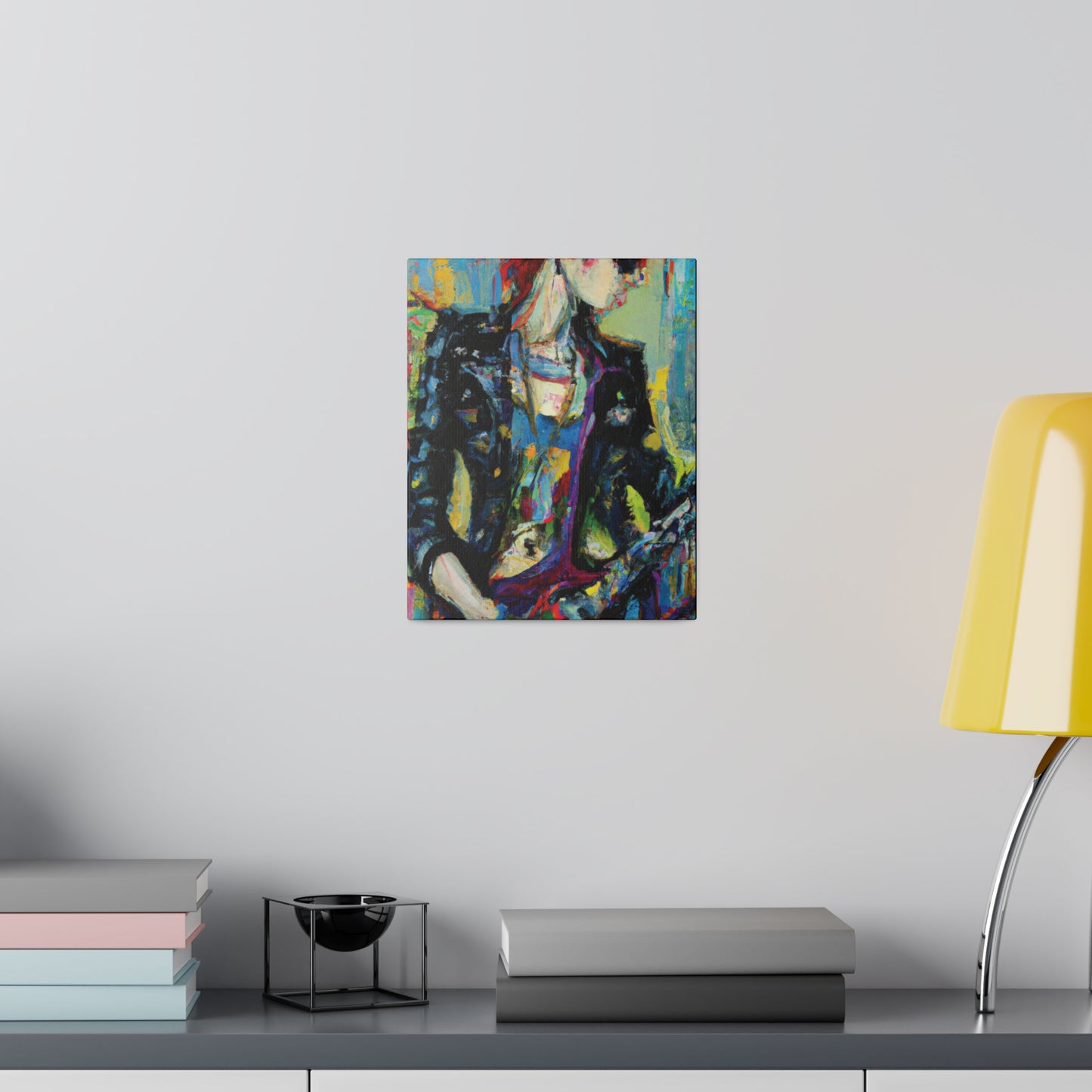9745J - Rockstar Oil Painting Style Print | Poster | Home Decor | Wall Art | Music Art | Canvas