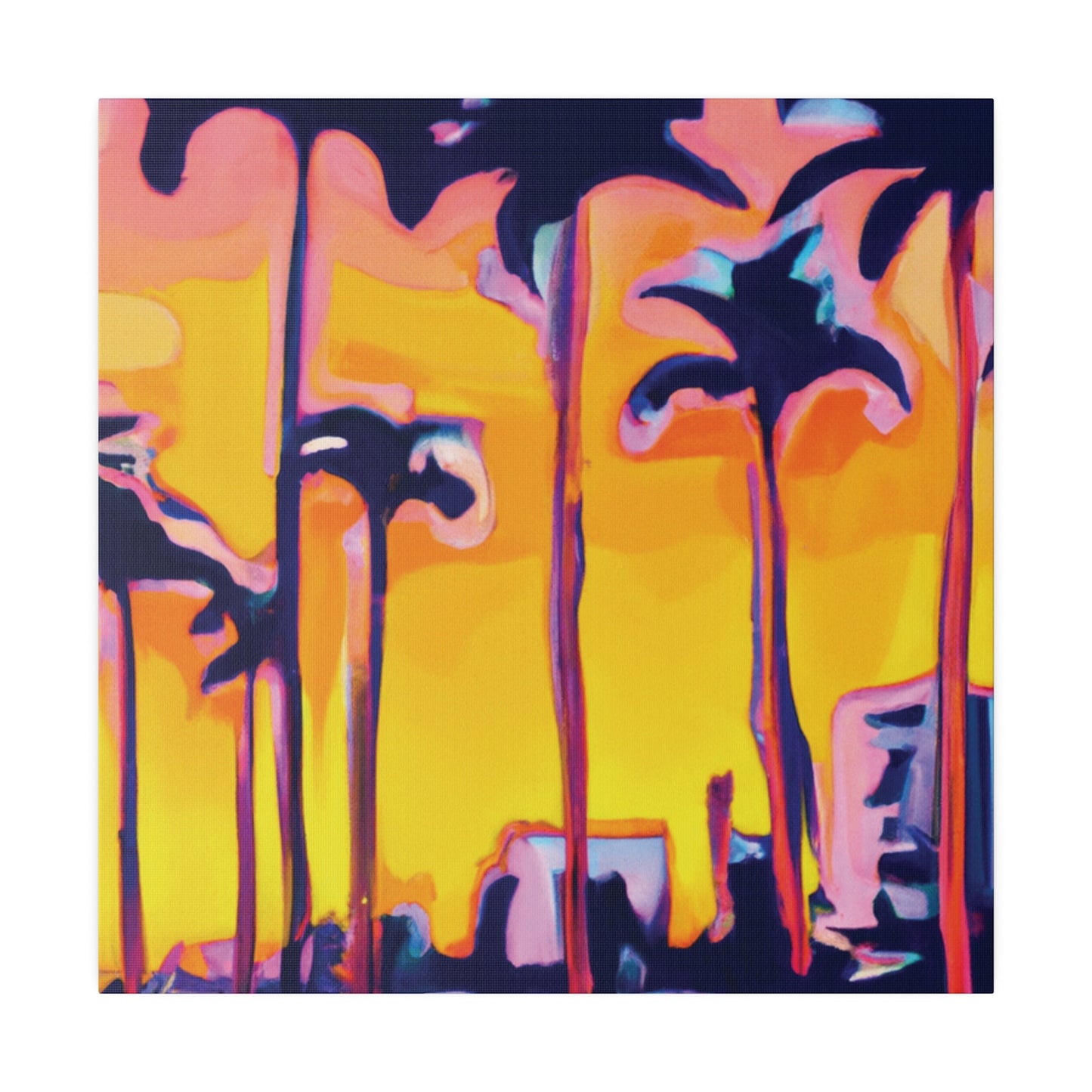 9692W - Miami Beach Sunset Painting Print | Miami | Beach | Sunset | Poster | Home Decor | Wall Art | Canvas