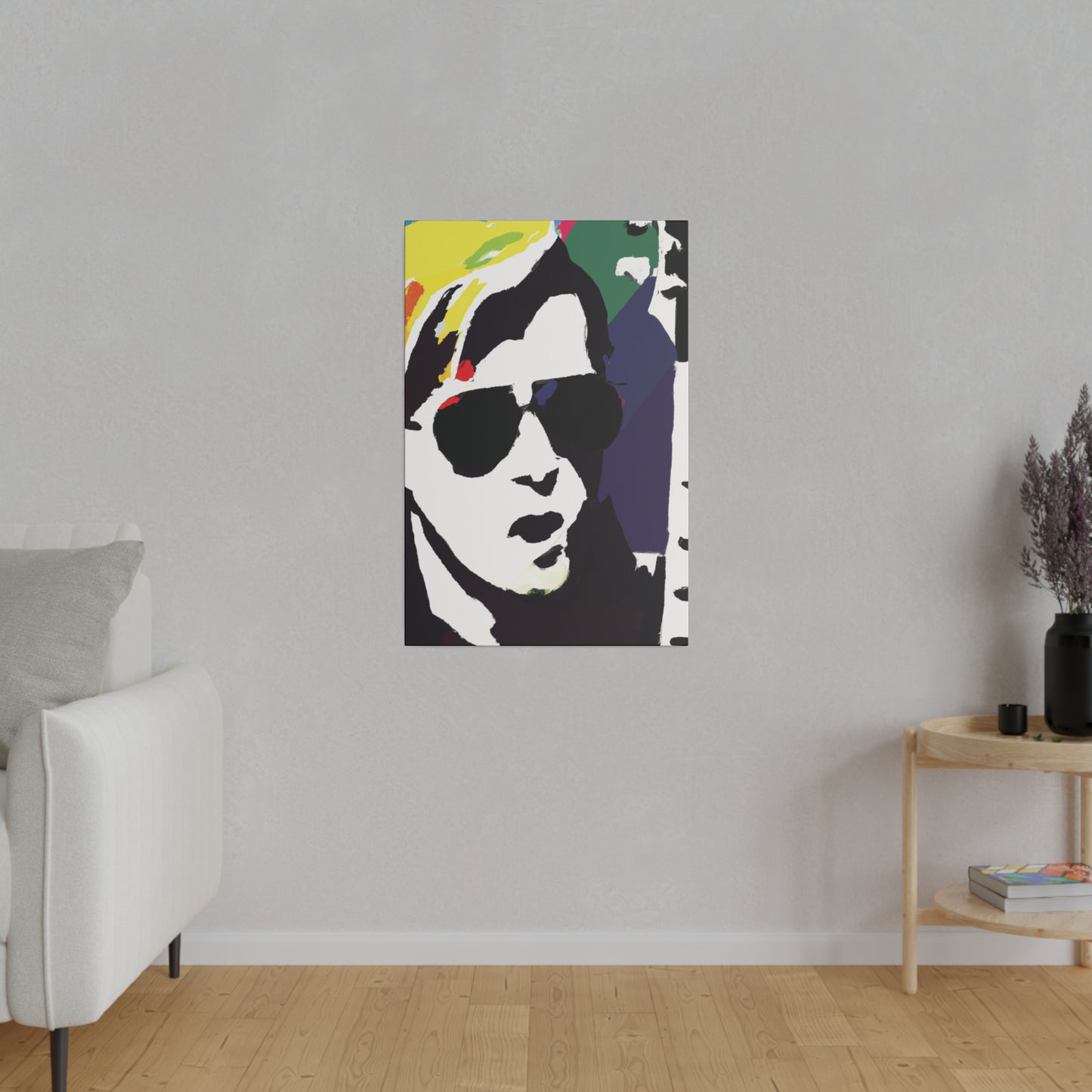 3723C - Rockstar Painting Print | Face | Abstract | Poster | Home Decor | Wall Art | Music Art | Canvas