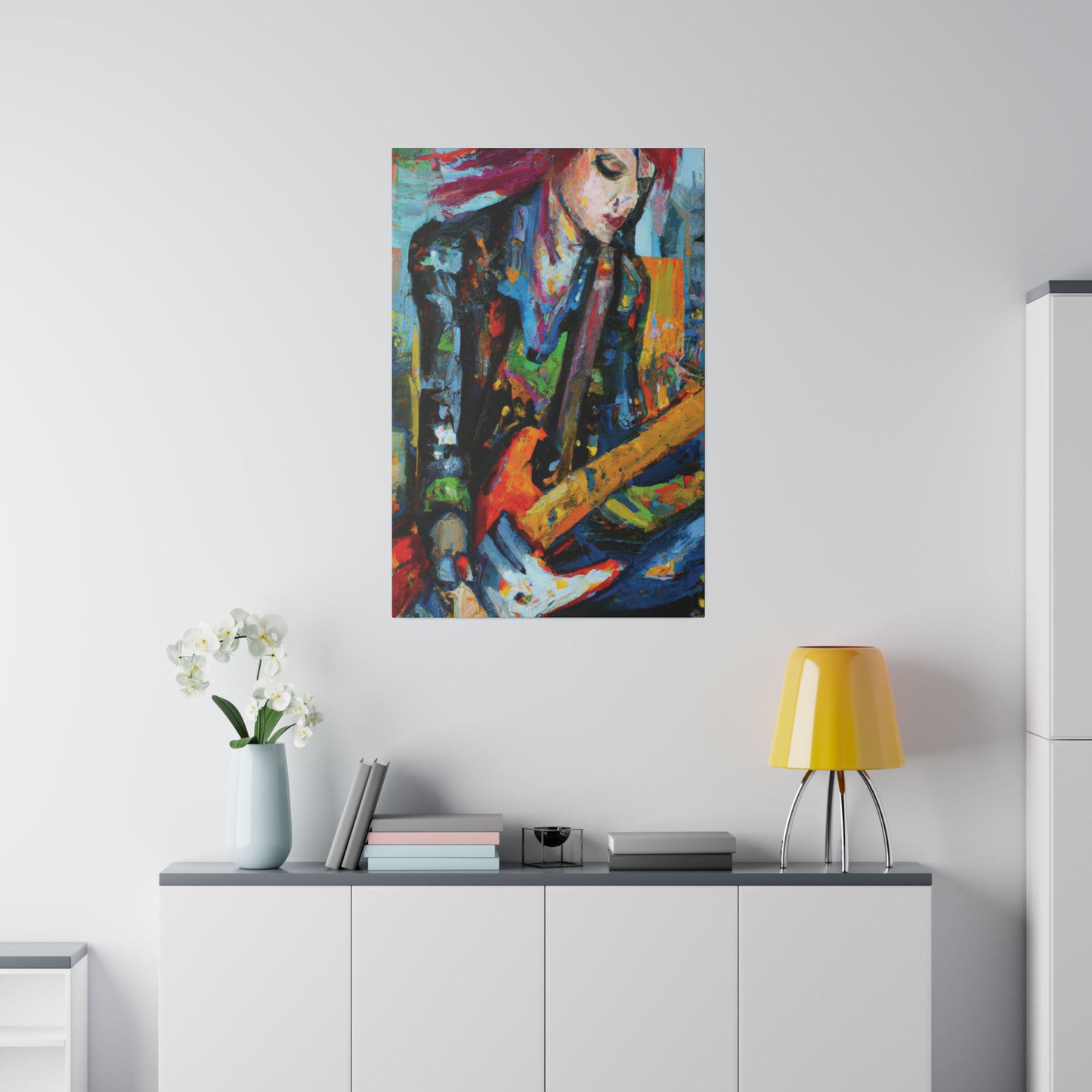 7893K - Rockstar Oil Painting Style Print | Poster | Home Decor | Wall Art | Music Art | Canvas