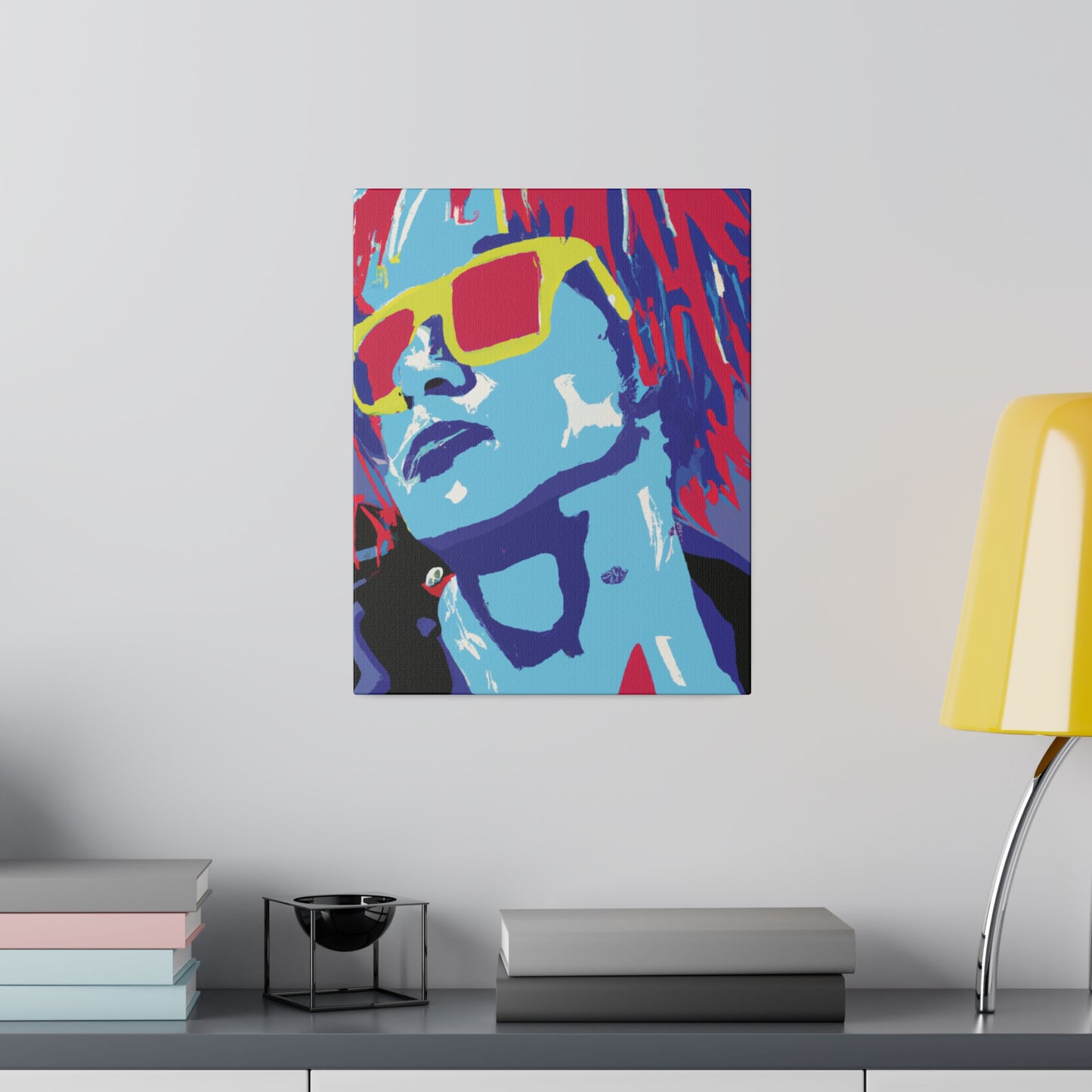 8377T - Rockstar Painting Print | Face | Abstract | Poster | Home Decor | Wall Art | Music Art | Canvas