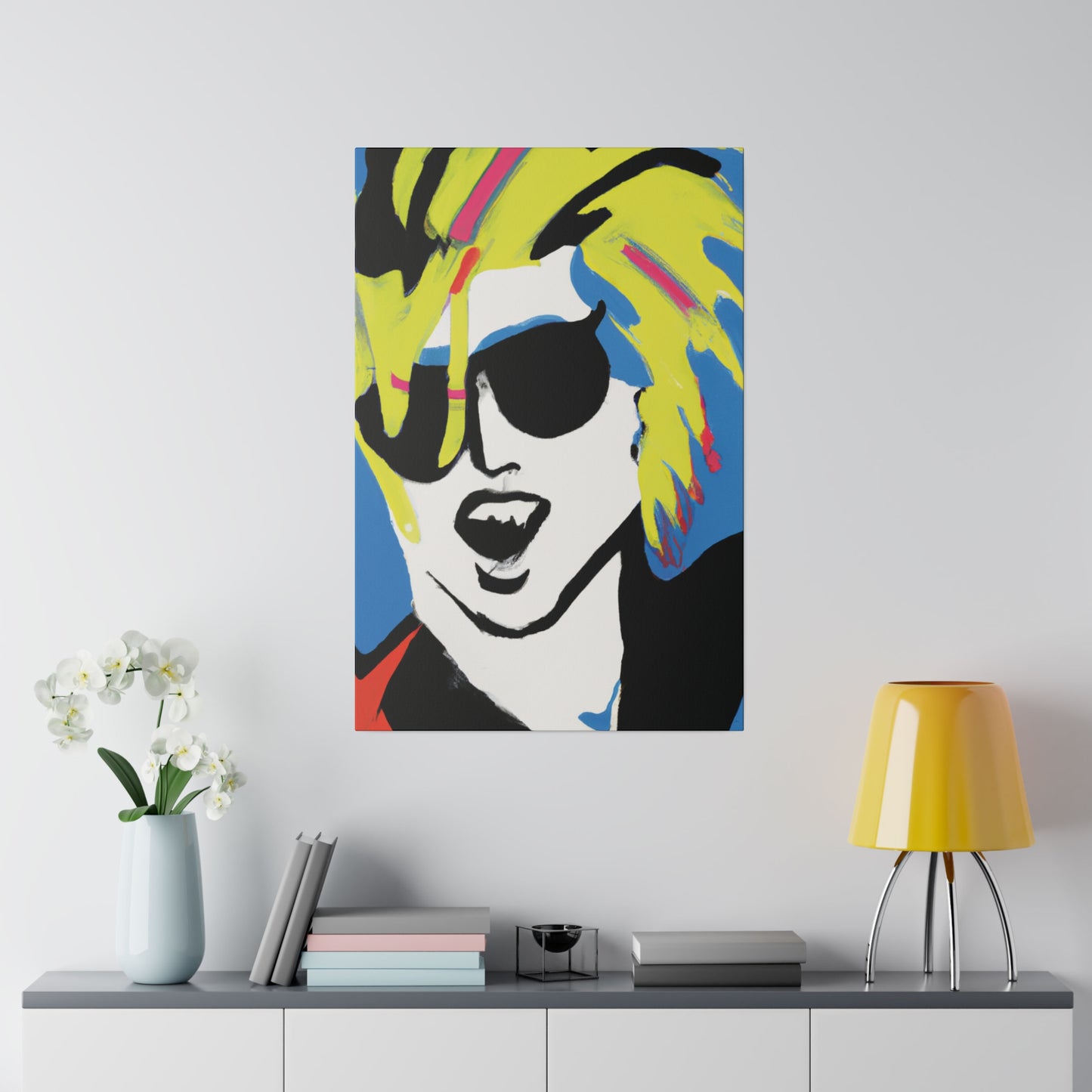 7500X - Rockstar Painting Print | Face | Abstract | Poster | Home Decor | Wall Art | Music Art | Canvas