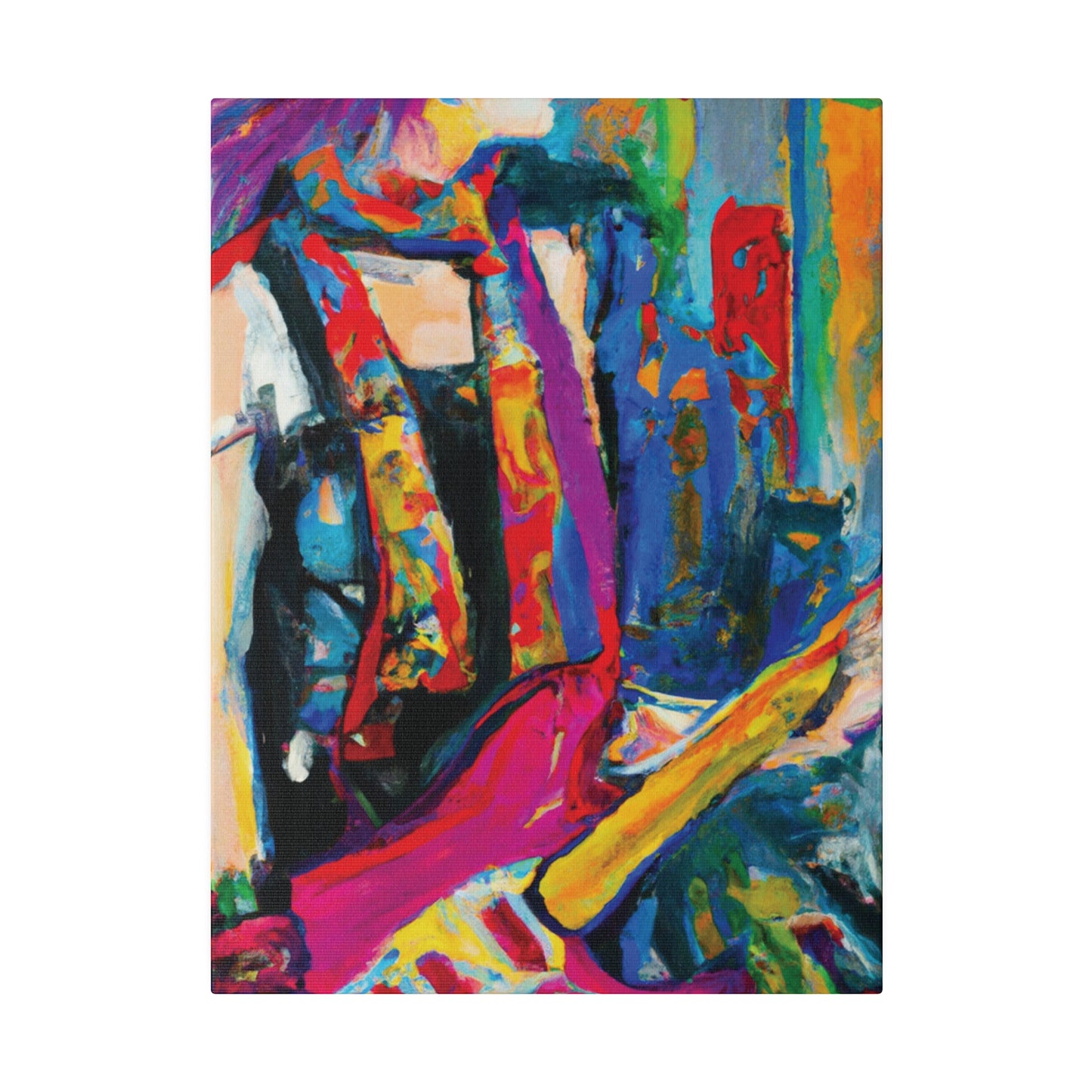 9798G - Rockstar Oil Painting Style Print | Poster | Home Decor | Wall Art | Music Art | Canvas