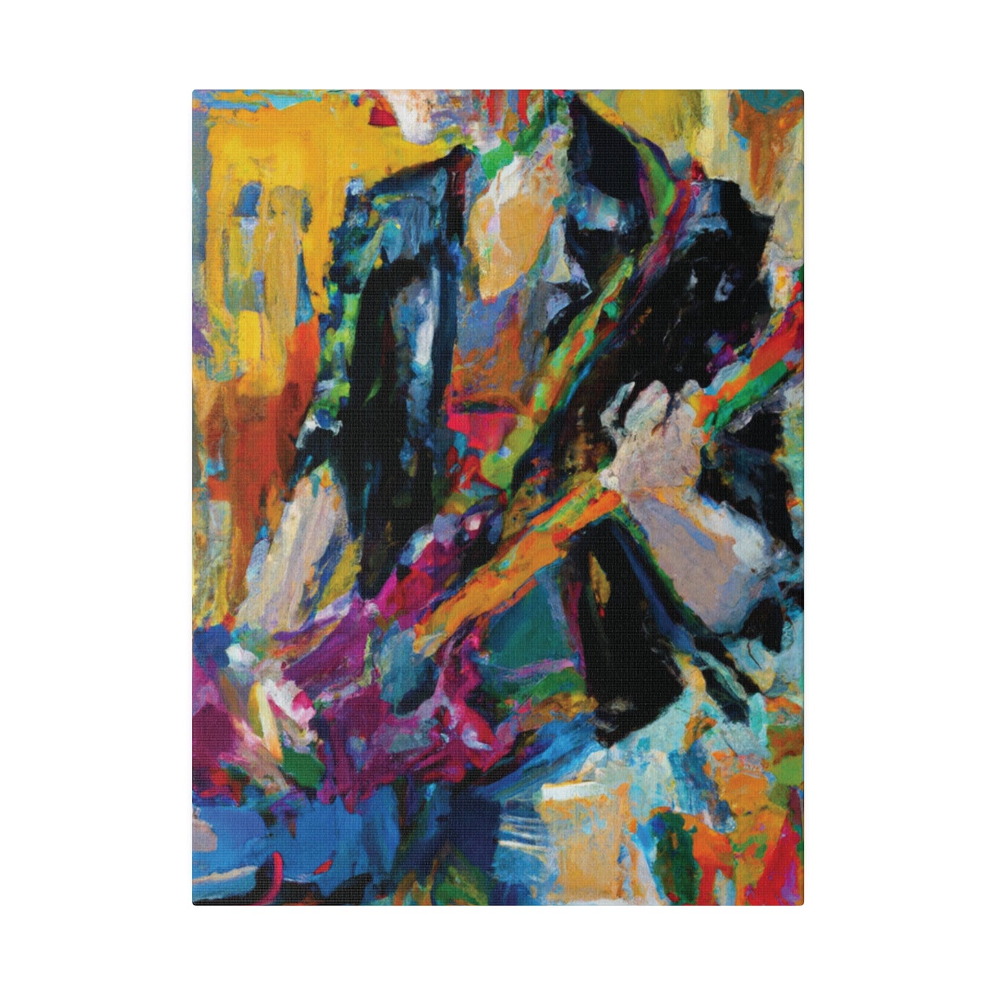 4813Q - Rockstar Oil Painting Style Print | Poster | Home Decor | Wall Art | Music Art | Canvas