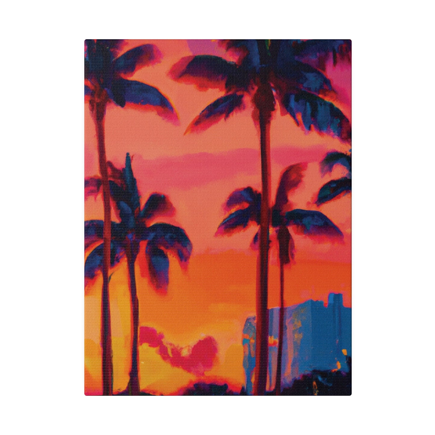 4456Y - Miami Beach Sunset Painting Print | Miami | Beach | Sunset | Poster | Home Decor | Wall Art | Canvas