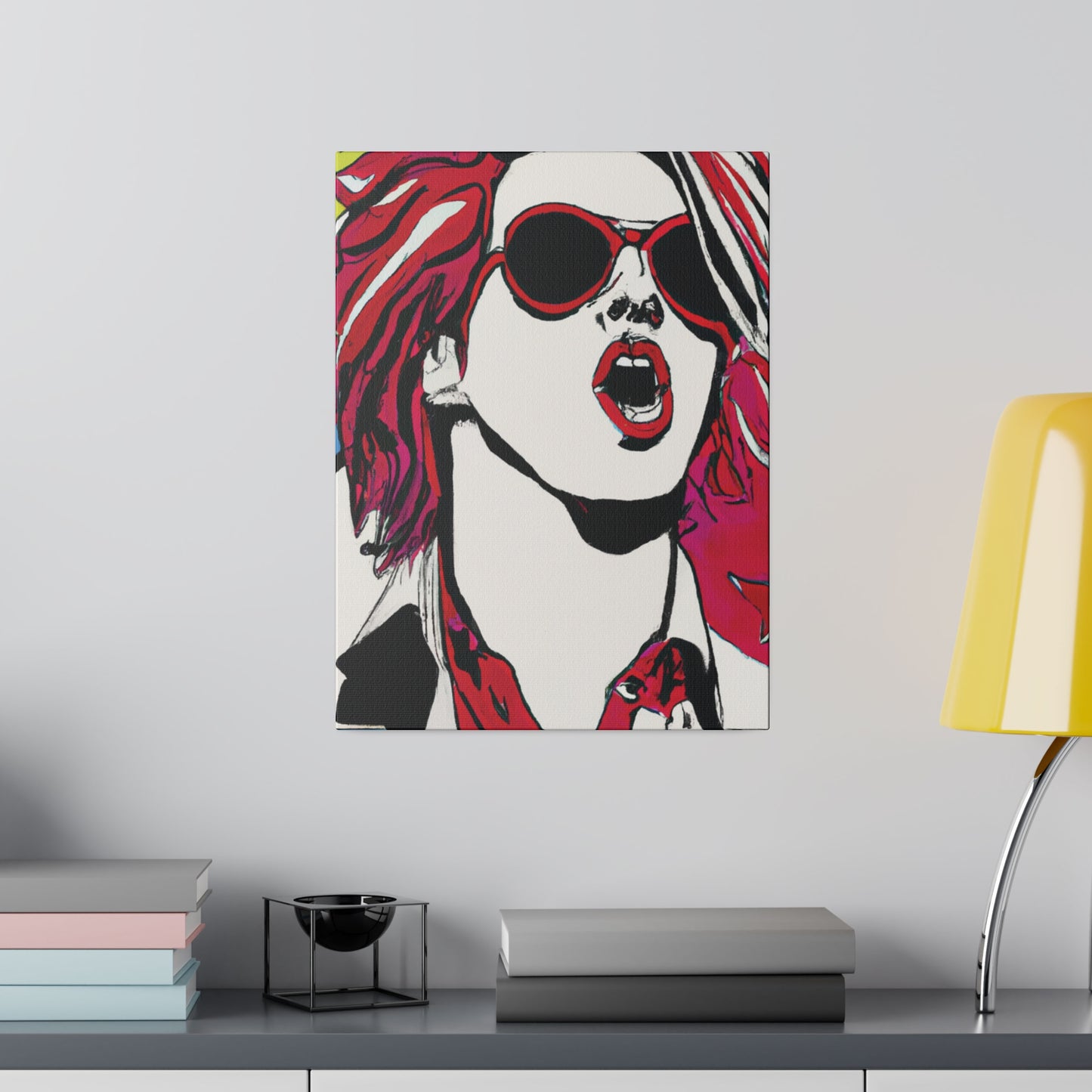 4390K - Rockstar Painting Print | Face | Abstract | Poster | Home Decor | Wall Art | Music Art | Canvas