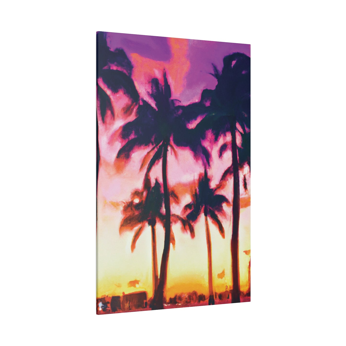 7266A - Miami Beach Sunset Painting Print | Miami | Beach | Sunset | Poster | Home Decor | Wall Art | Canvas