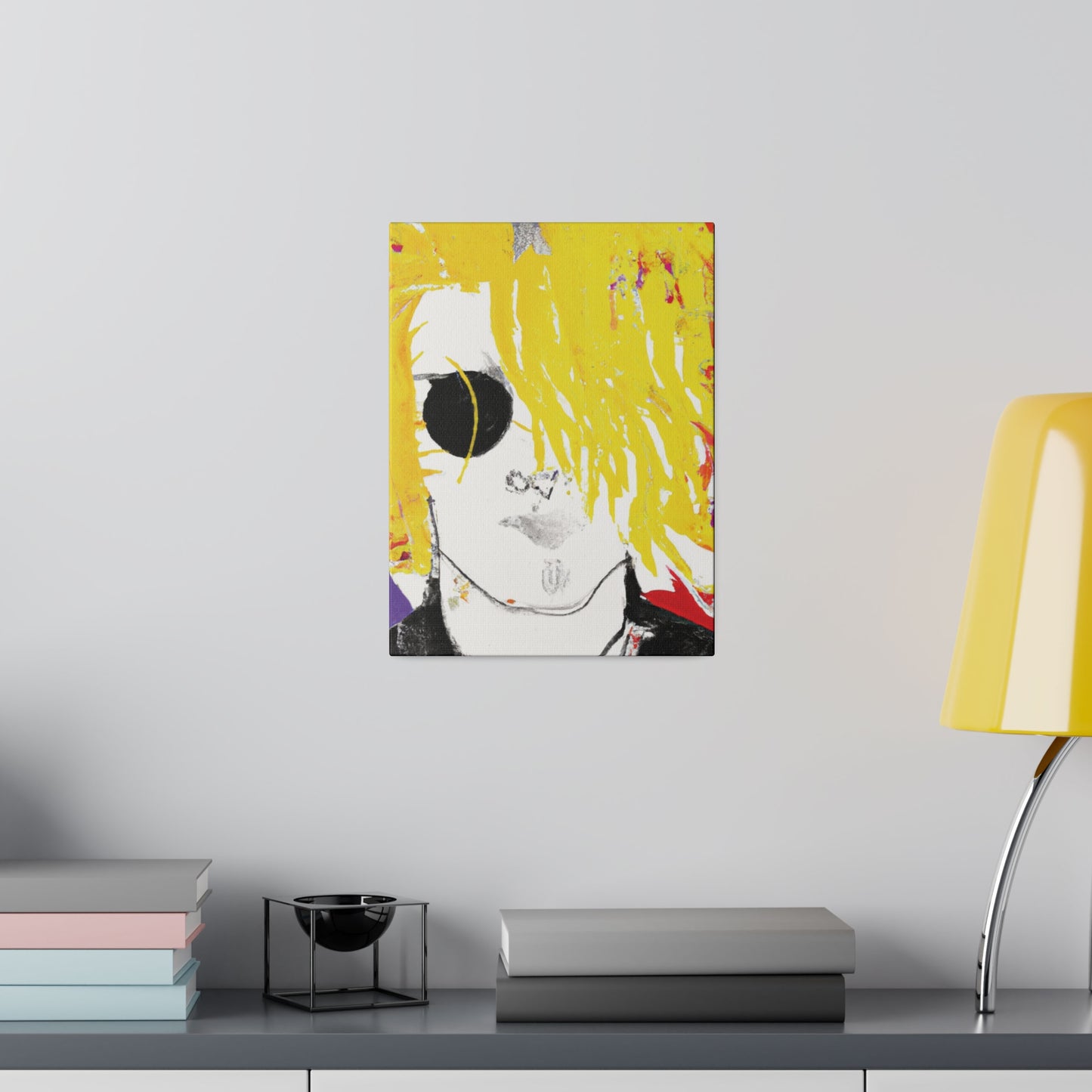 9674T - Rockstar Painting Print | Face | Abstract | Poster | Home Decor | Wall Art | Music Art | Canvas