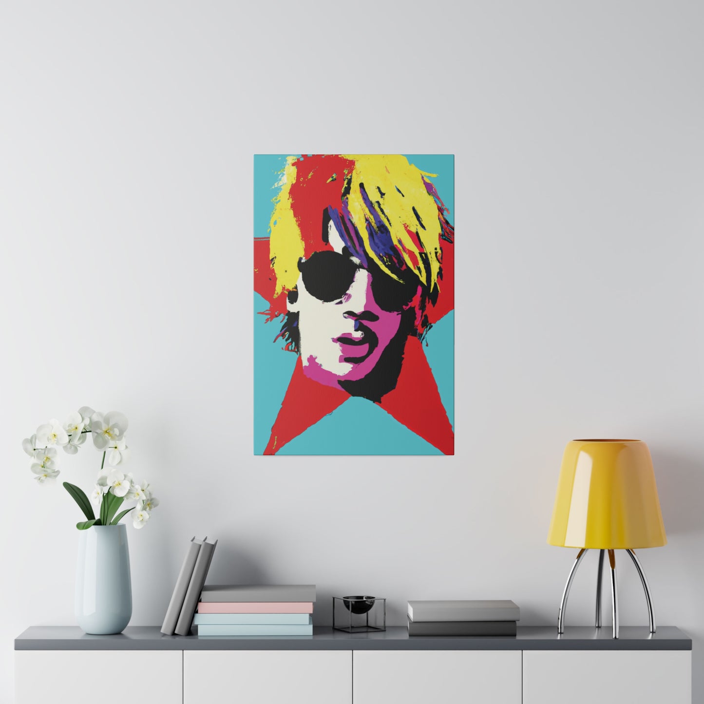 7442Q - Rockstar Painting Print | Face | Abstract | Poster | Home Decor | Wall Art | Music Art | Canvas