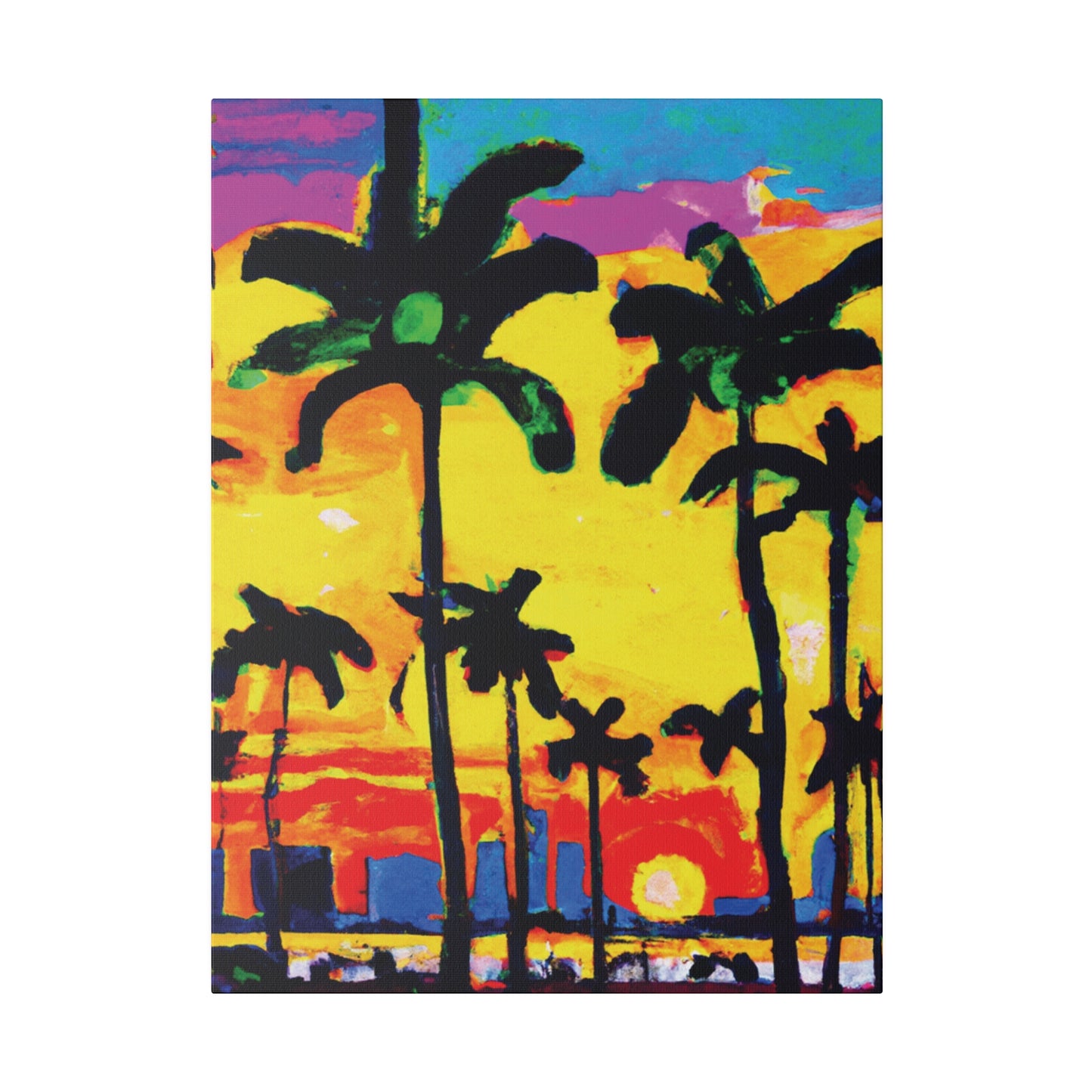 9497Z - Miami Beach Sunset Painting Print | Miami | Beach | Sunset | Poster | Home Decor | Wall Art | Canvas