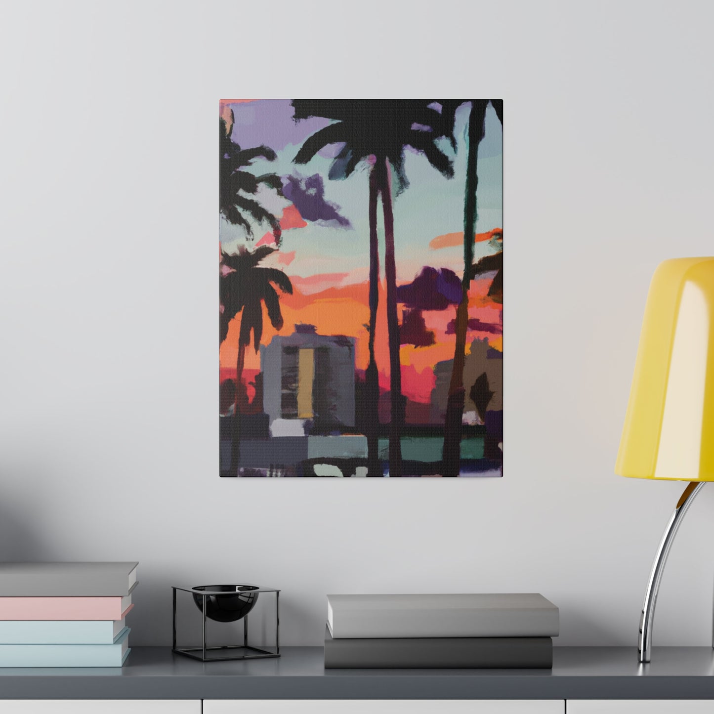 8405R - Miami Beach Sunset Painting Print | Miami | Beach | Sunset | Poster | Home Decor | Wall Art | Canvas