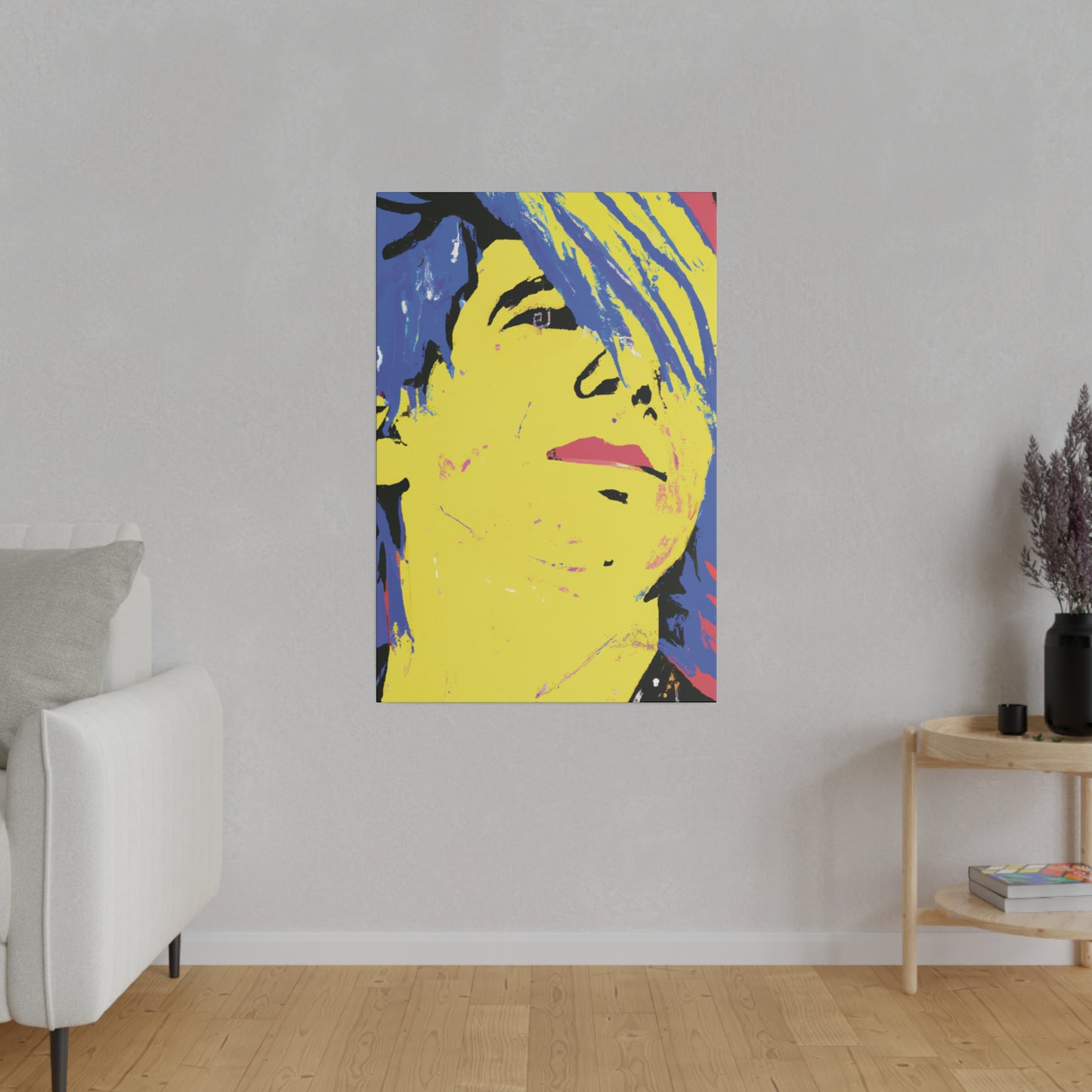 4894A - Rockstar Painting Print | Face | Abstract | Poster | Home Decor | Wall Art | Music Art | Canvas