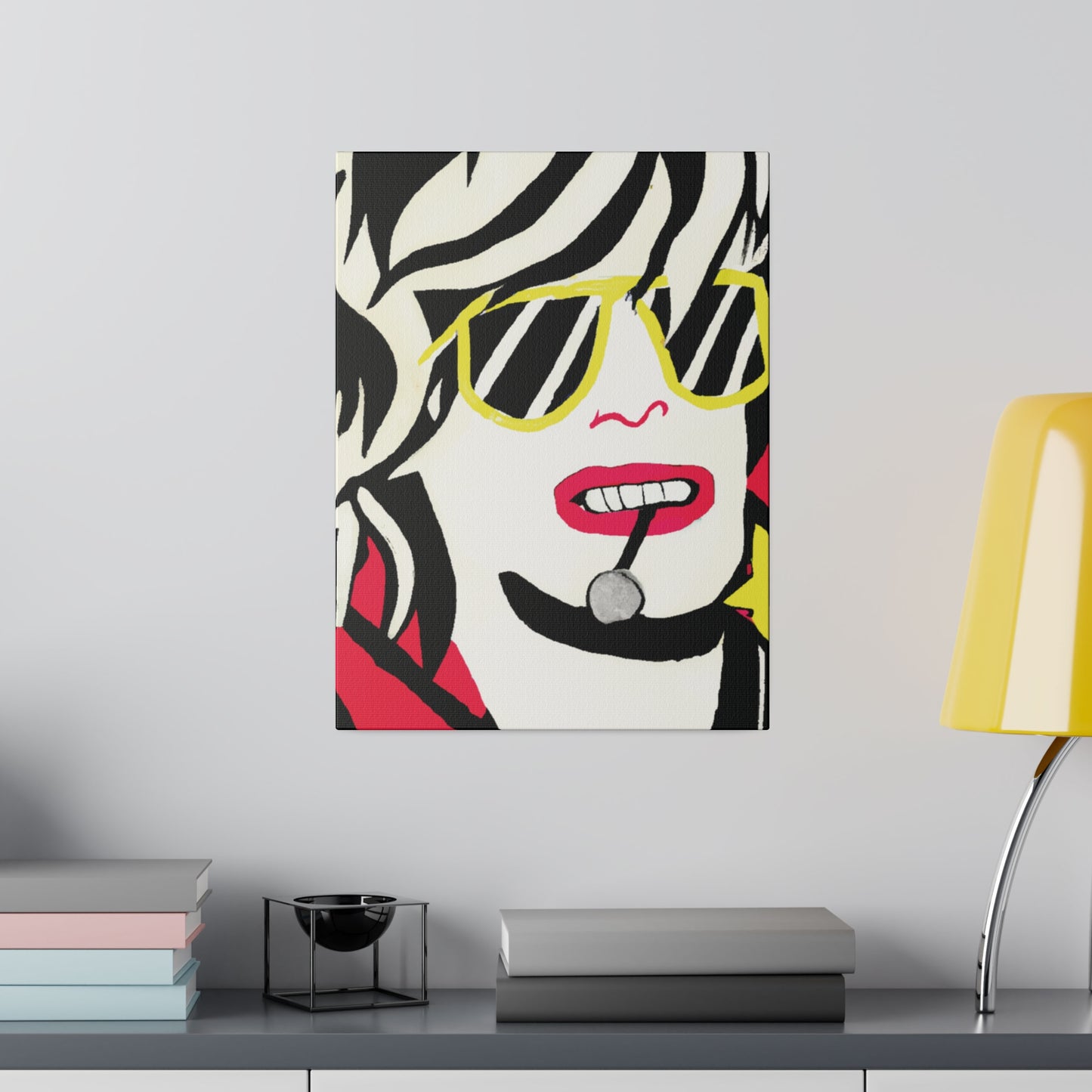 7456P - Rockstar Painting Print | Face | Abstract | Poster | Home Decor | Wall Art | Music Art | Canvas