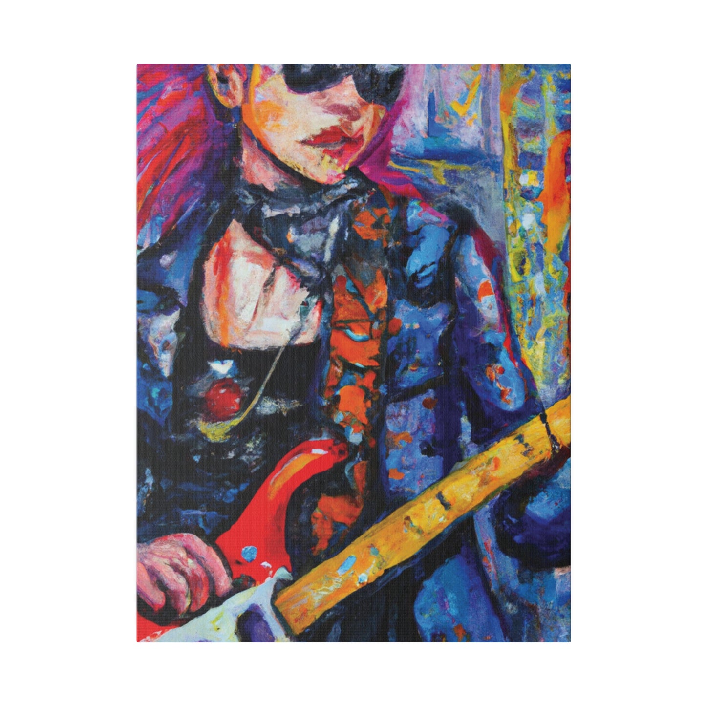 9231K - Rockstar Oil Painting Style Print | Poster | Home Decor | Wall Art | Music Art | Canvas
