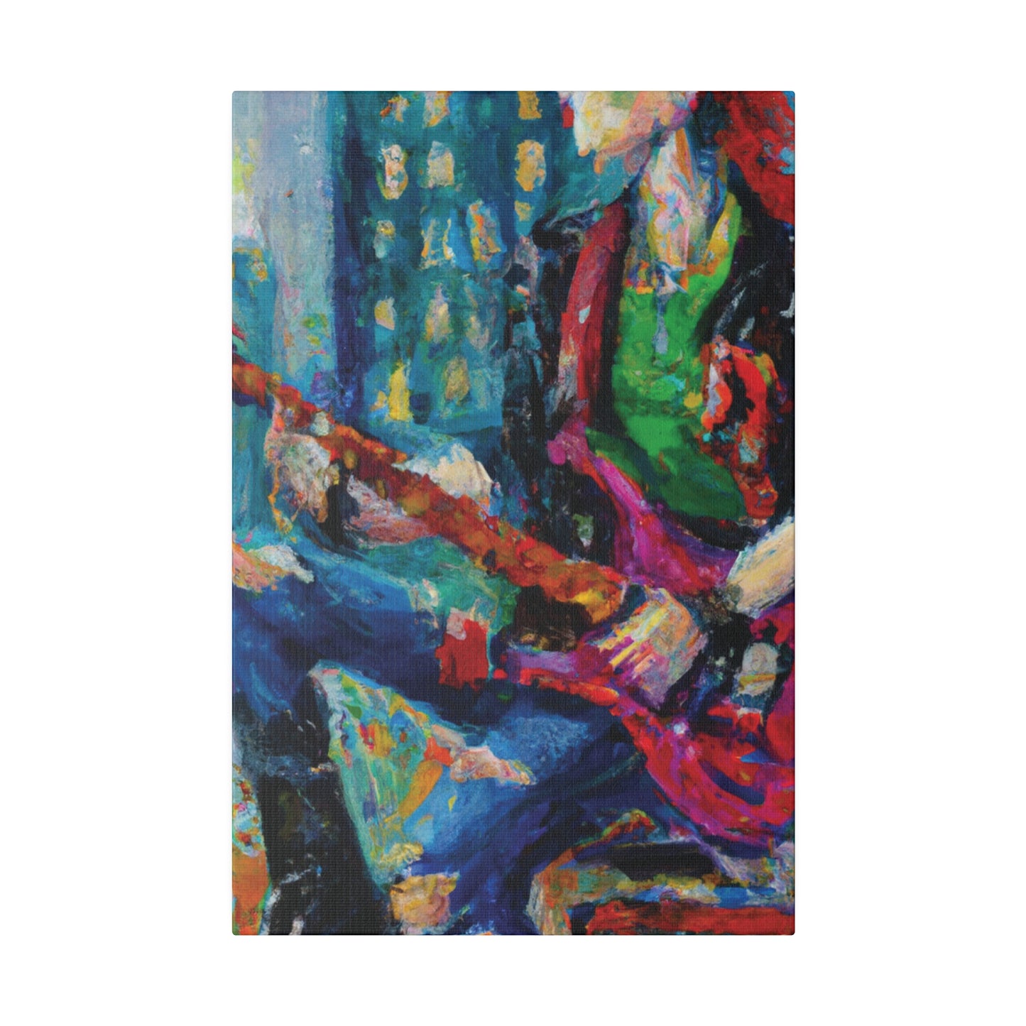 5937P - Rockstar Oil Painting Style Print | Poster | Home Decor | Wall Art | Music Art | Canvas