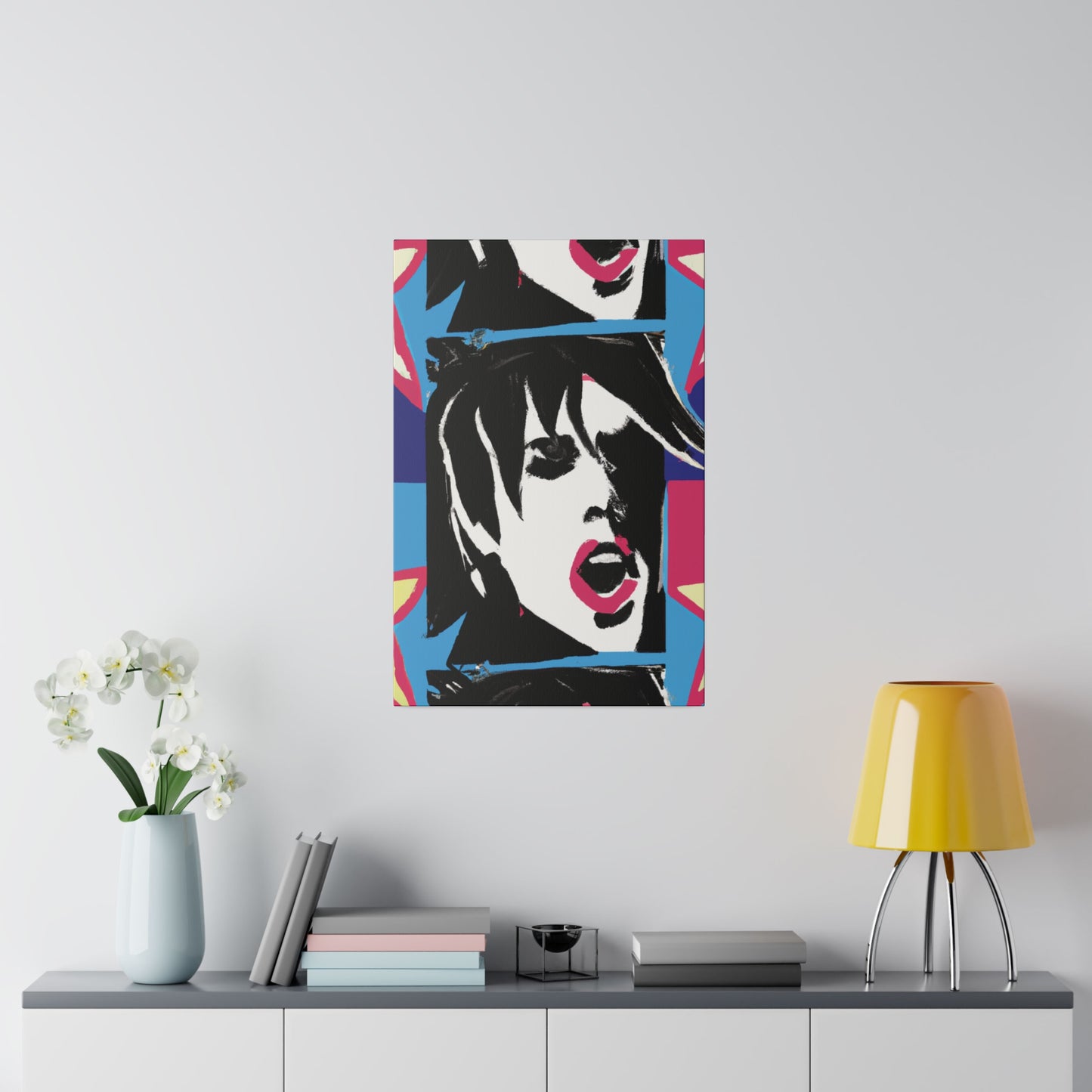 6431Q - Rockstar Painting Print | Face | Abstract | Poster | Home Decor | Wall Art | Music Art | Canvas