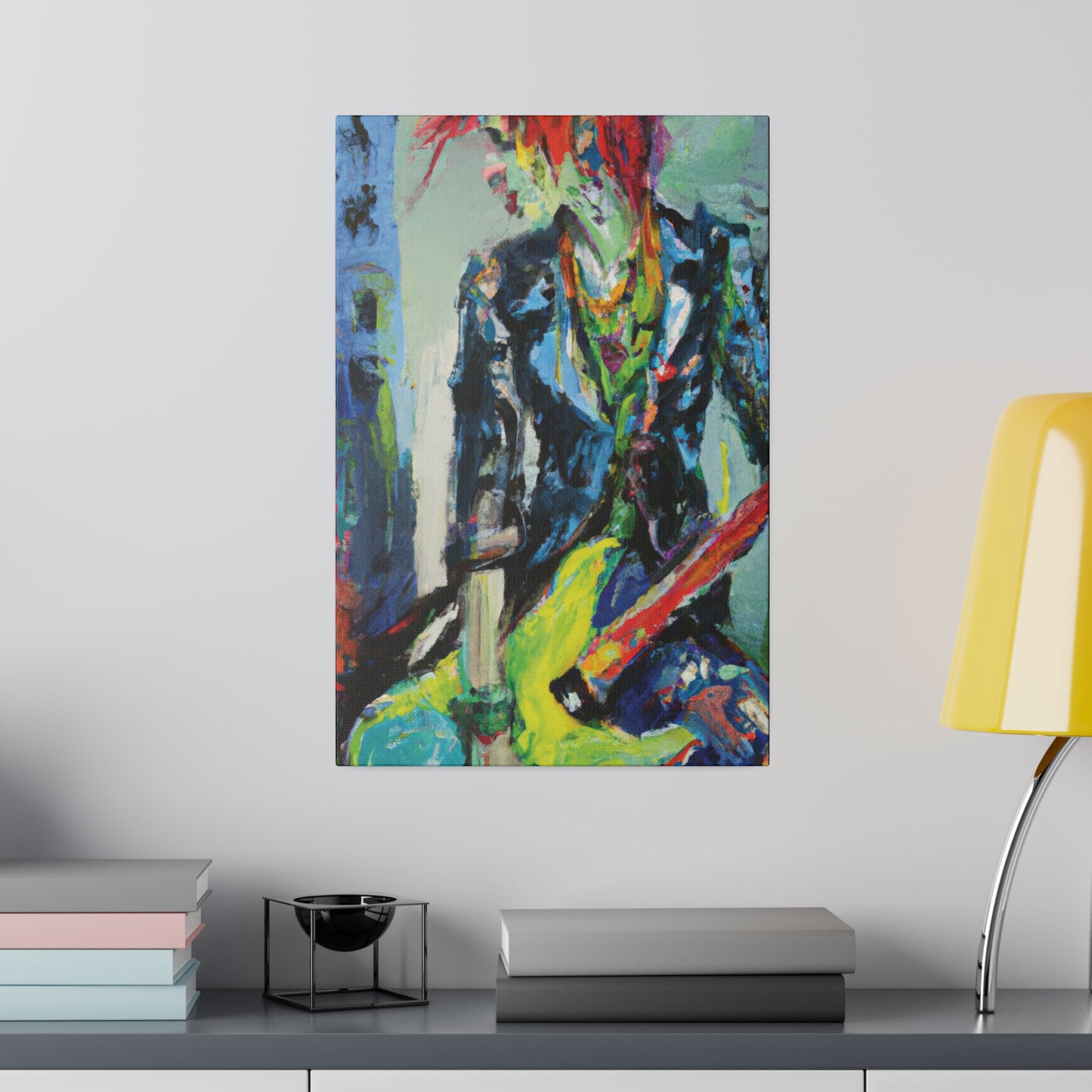 5111Y - Rockstar Oil Painting Style Print | Poster | Home Decor | Wall Art | Music Art | Canvas