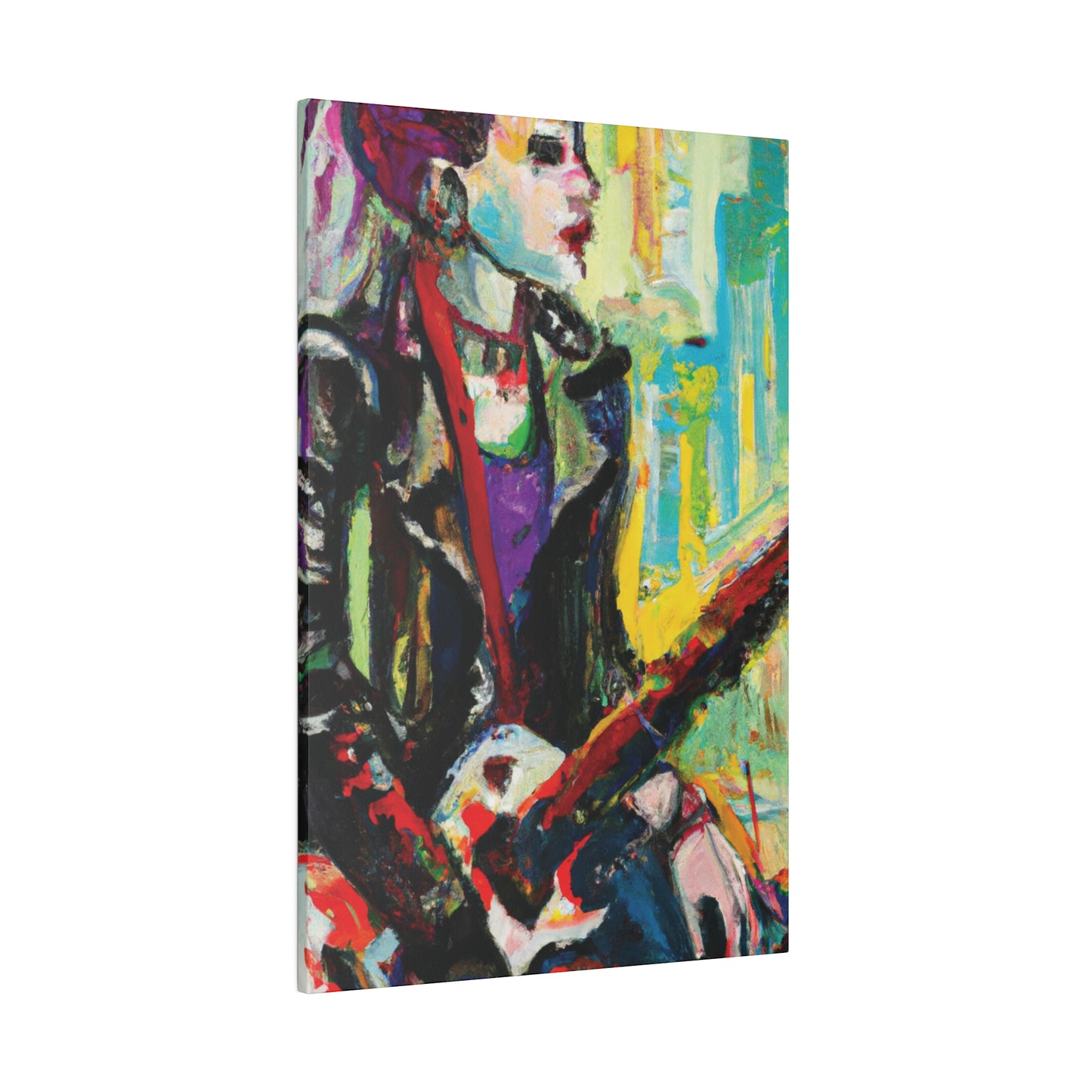 4247P - Rockstar Oil Painting Style Print | Poster | Home Decor | Wall Art | Music Art | Canvas