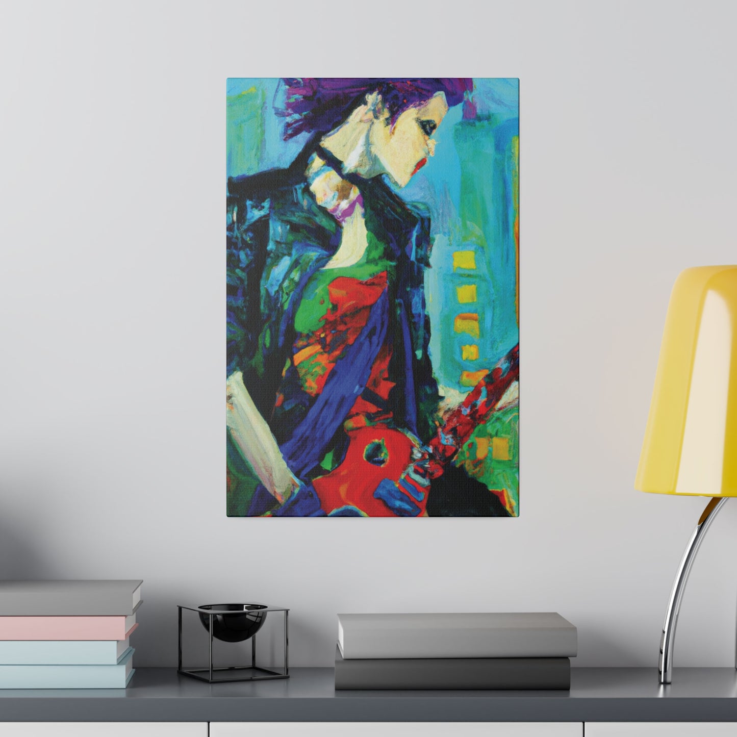 6756O - Rockstar Oil Painting Style Print | Poster | Home Decor | Wall Art | Music Art | Canvas