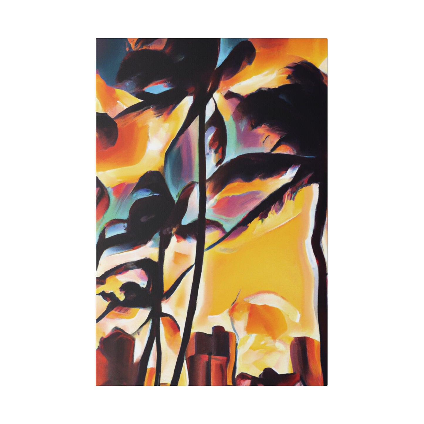 7343H - Miami Beach Sunset Painting Print | Miami | Beach | Sunset | Poster | Home Decor | Wall Art | Canvas