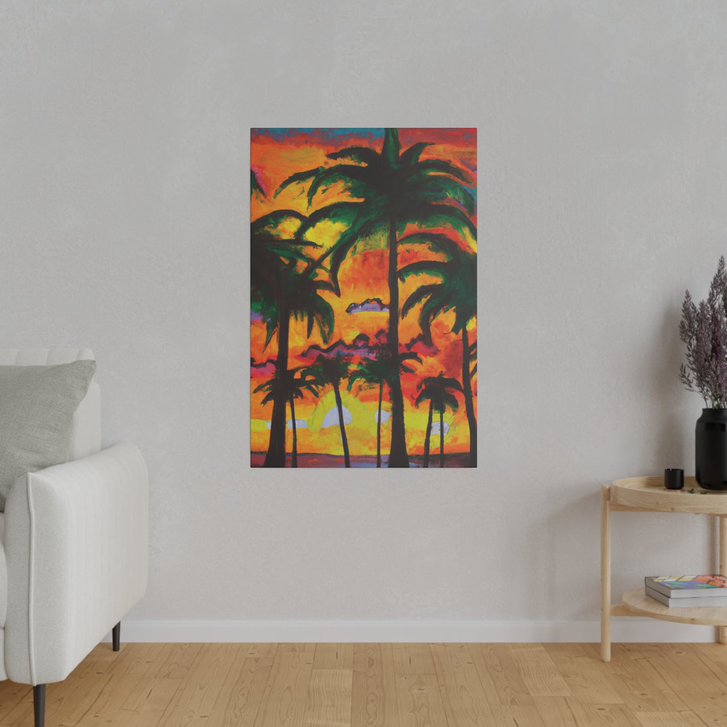 5820T - Miami Beach Sunset Painting Print | Miami | Beach | Sunset | Poster | Home Decor | Wall Art | Canvas