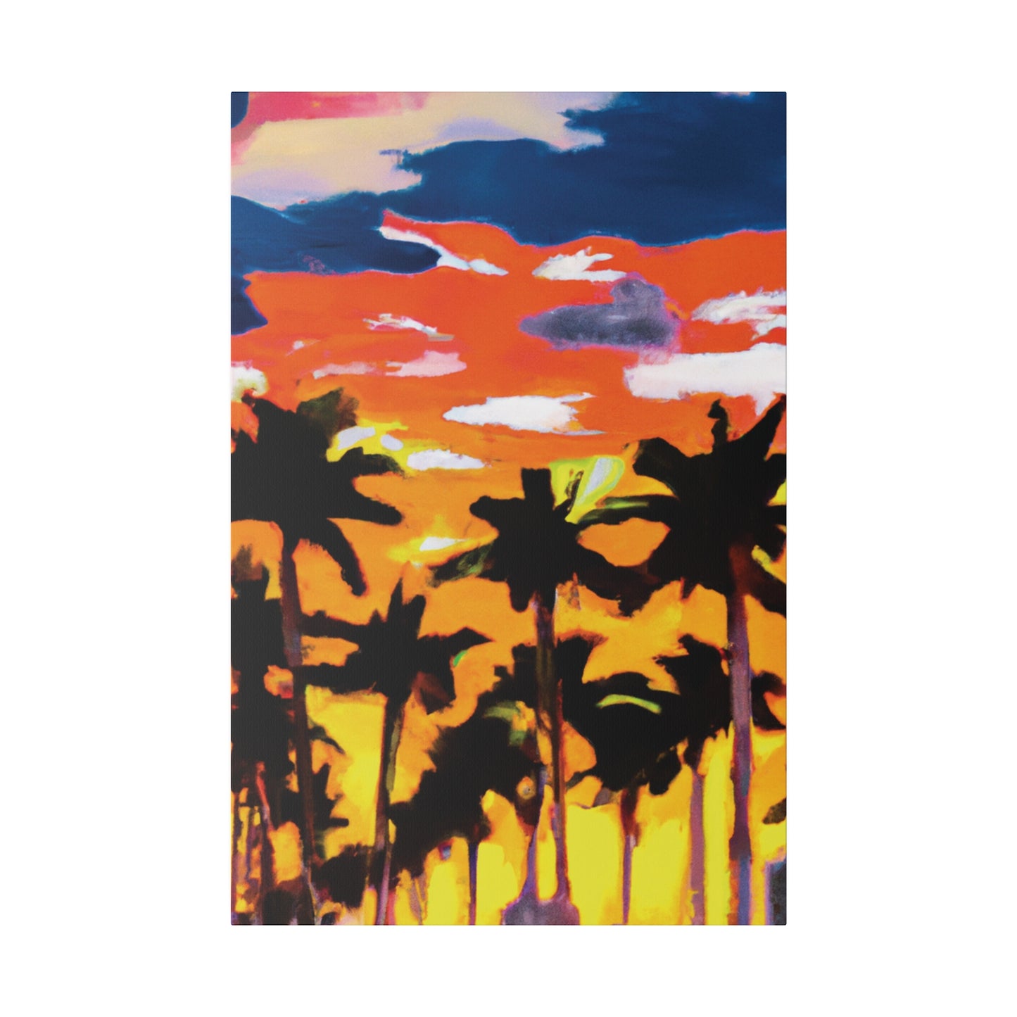 8206A - Miami Beach Sunset Painting Print | Miami | Beach | Sunset | Poster | Home Decor | Wall Art | Canvas