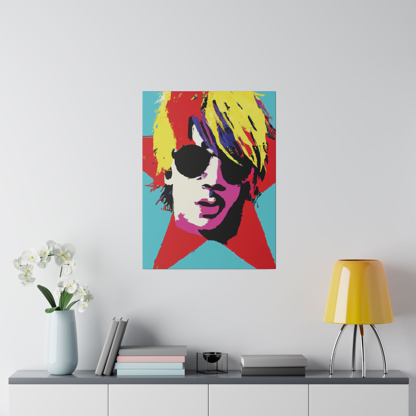 7442Q - Rockstar Painting Print | Face | Abstract | Poster | Home Decor | Wall Art | Music Art | Canvas