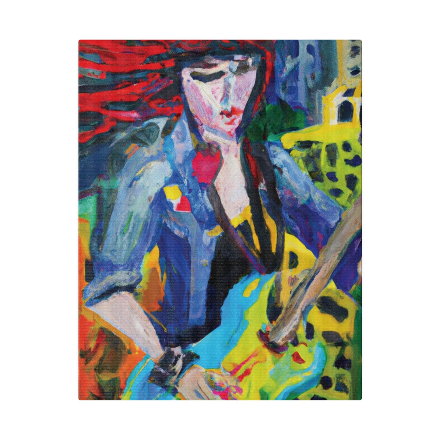 5084Q - Rockstar Oil Painting Style Print | Poster | Home Decor | Wall Art | Music Art | Canvas