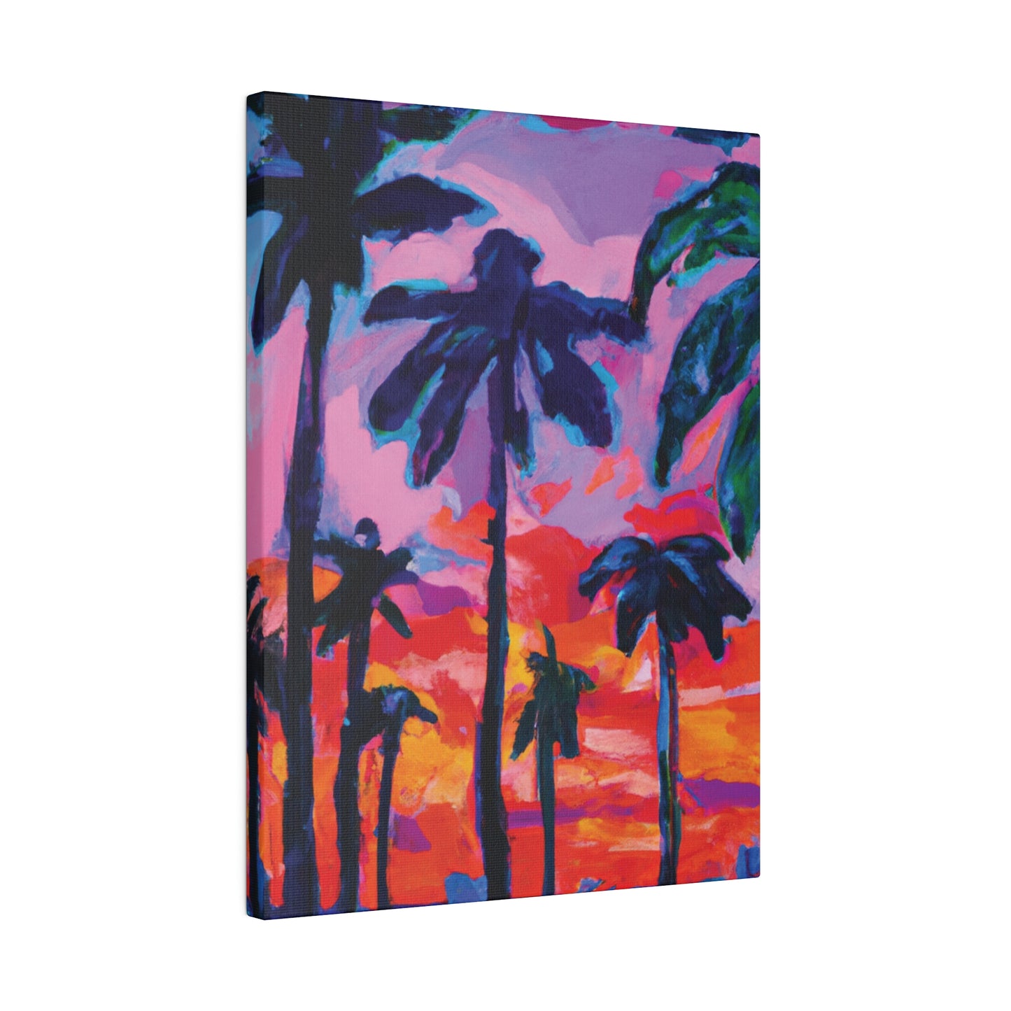 4754Q - Miami Beach Sunset Painting Print | Miami | Beach | Sunset | Poster | Home Decor | Wall Art | Canvas