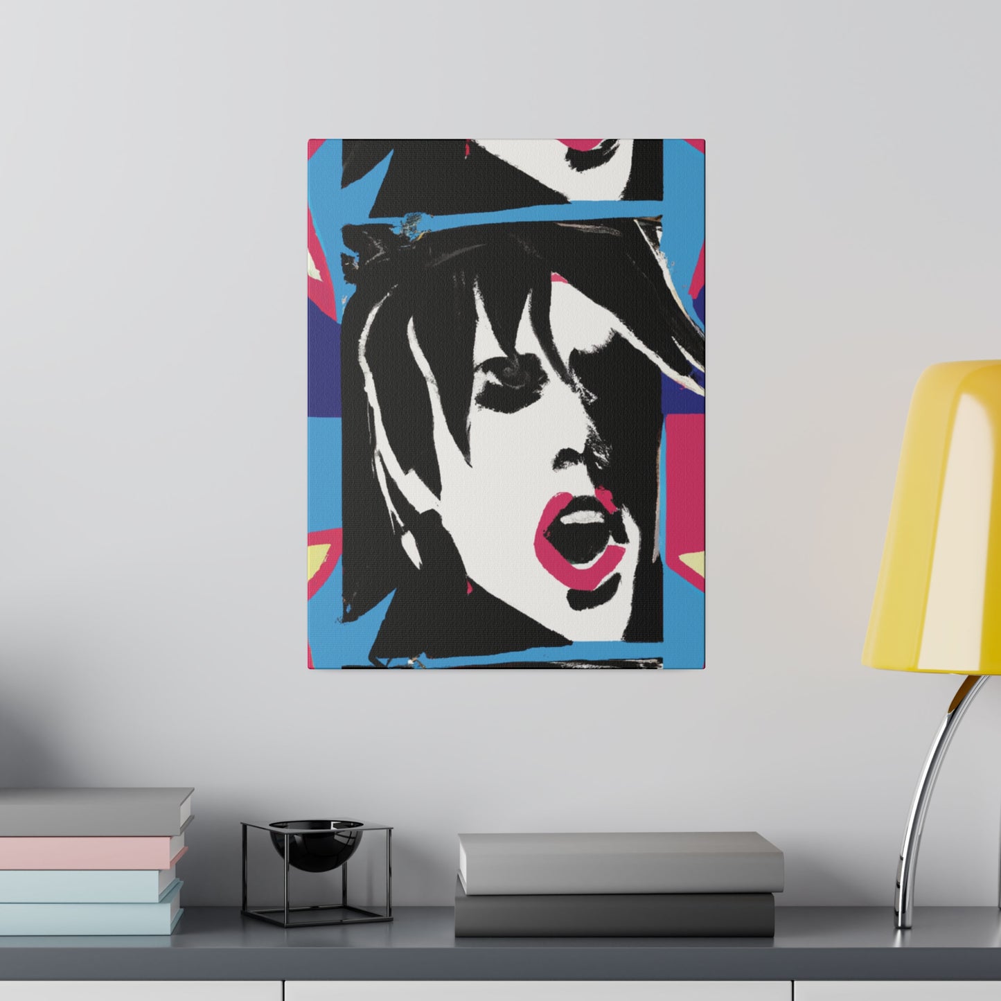 6431Q - Rockstar Painting Print | Face | Abstract | Poster | Home Decor | Wall Art | Music Art | Canvas