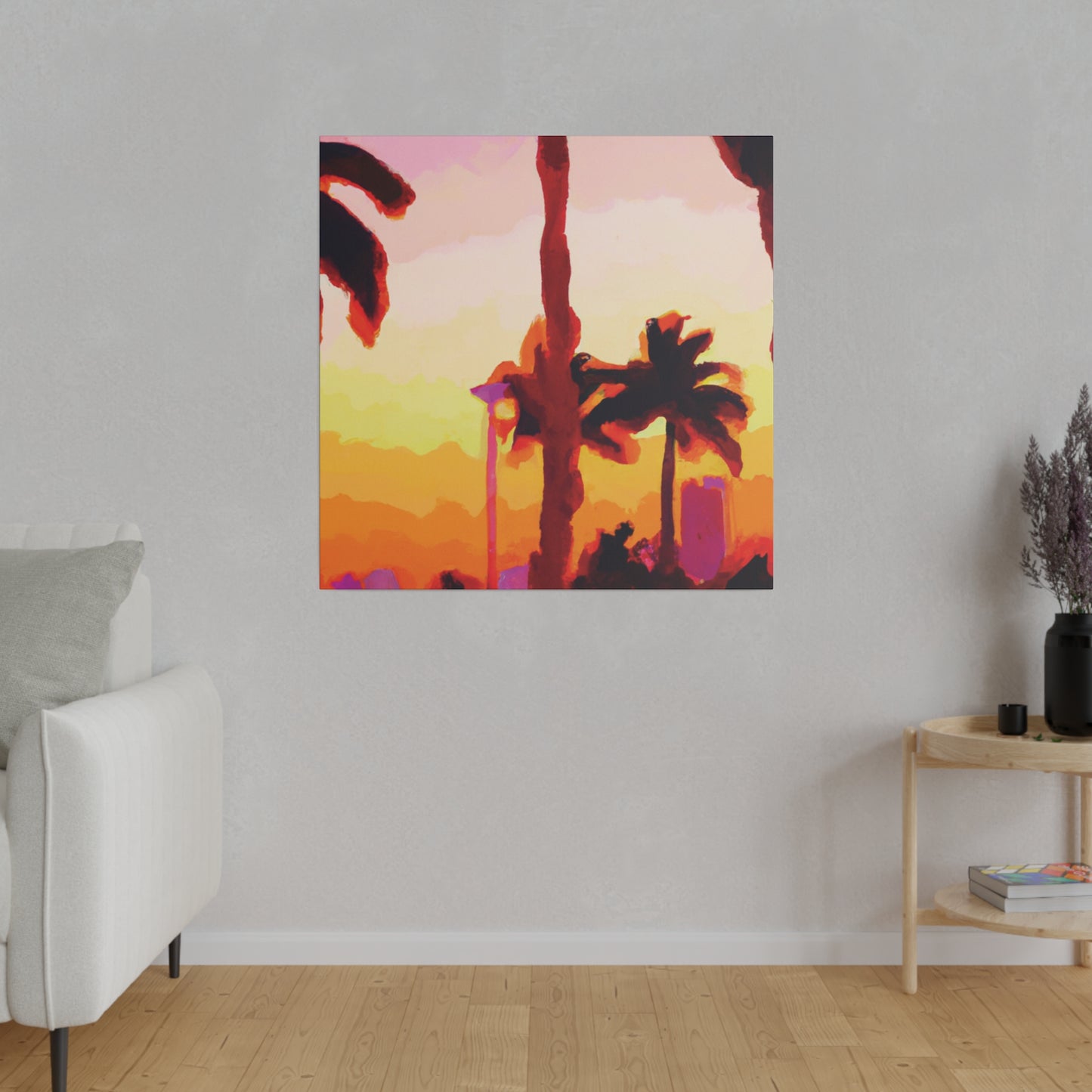 7016Q - Miami Beach Sunset Painting Print | Miami | Beach | Sunset | Poster | Home Decor | Wall Art | Canvas