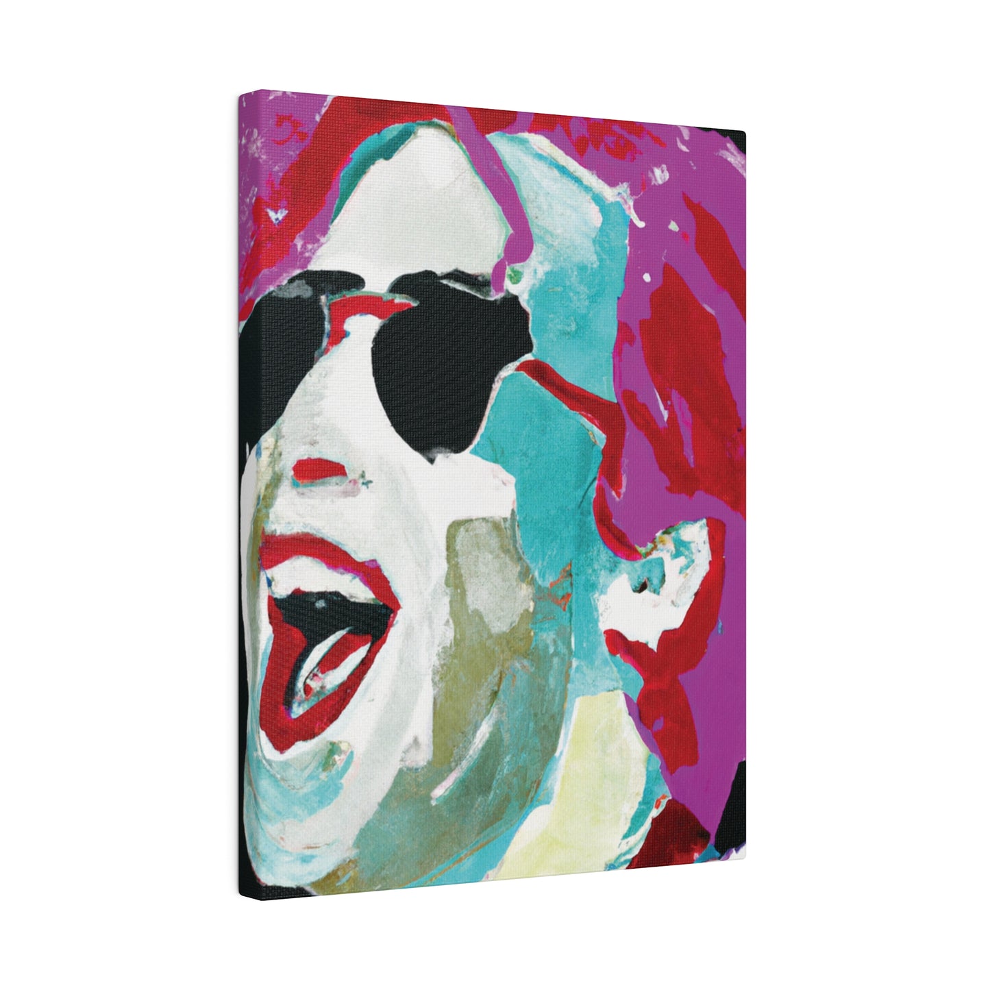 7676H - Rockstar Painting Print | Face | Abstract | Poster | Home Decor | Wall Art | Music Art | Canvas