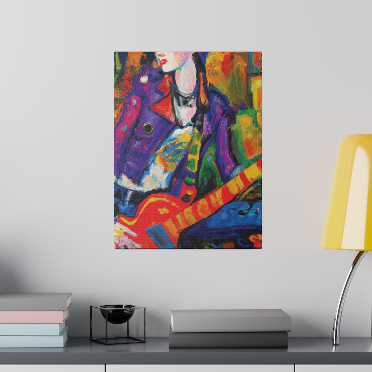 7368Q - Rockstar Oil Painting Style Print | Poster | Home Decor | Wall Art | Music Art | Canvas