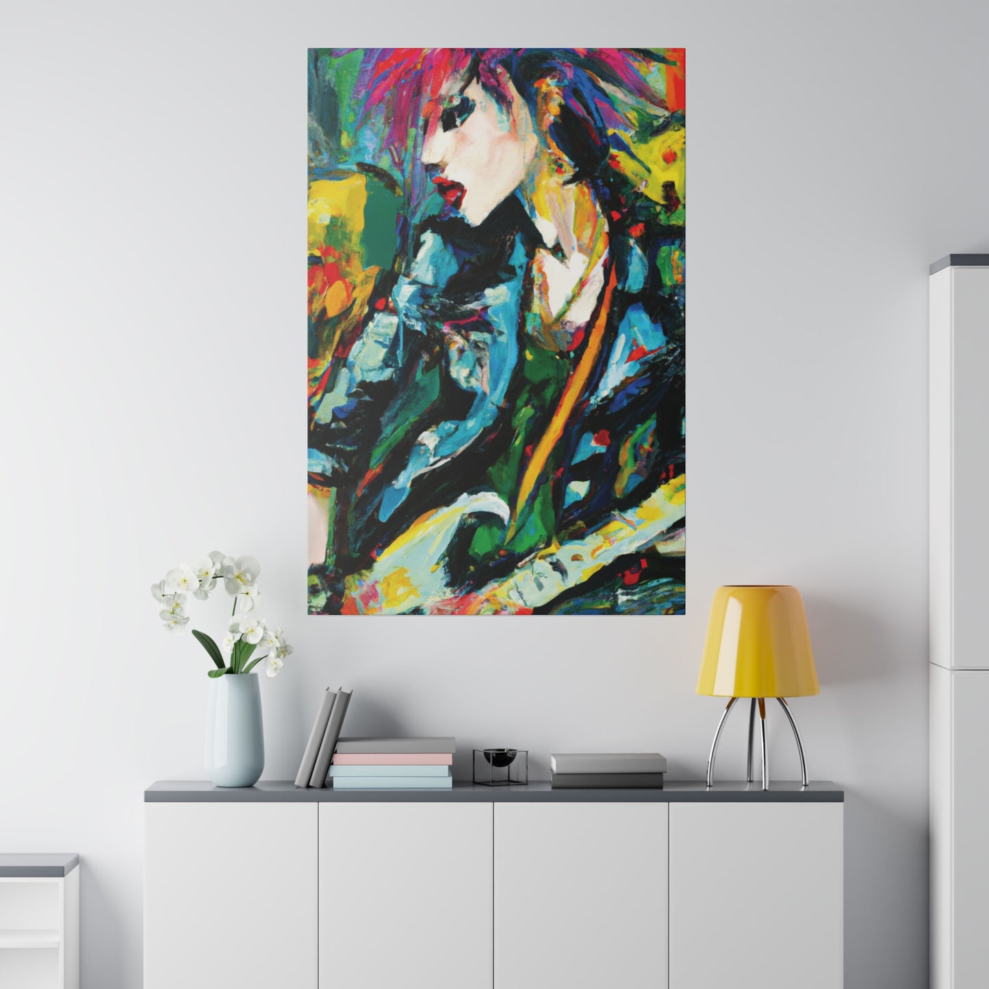 9841U - Rockstar Oil Painting Style Print | Poster | Home Decor | Wall Art | Music Art | Canvas