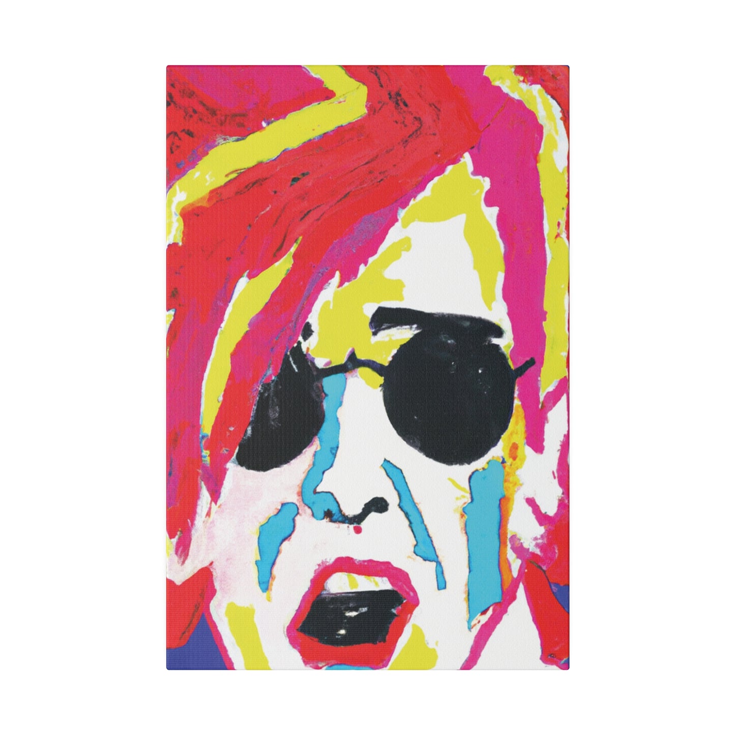 5397K - Rockstar Painting Print | Face | Abstract | Poster | Home Decor | Wall Art | Music Art | Canvas