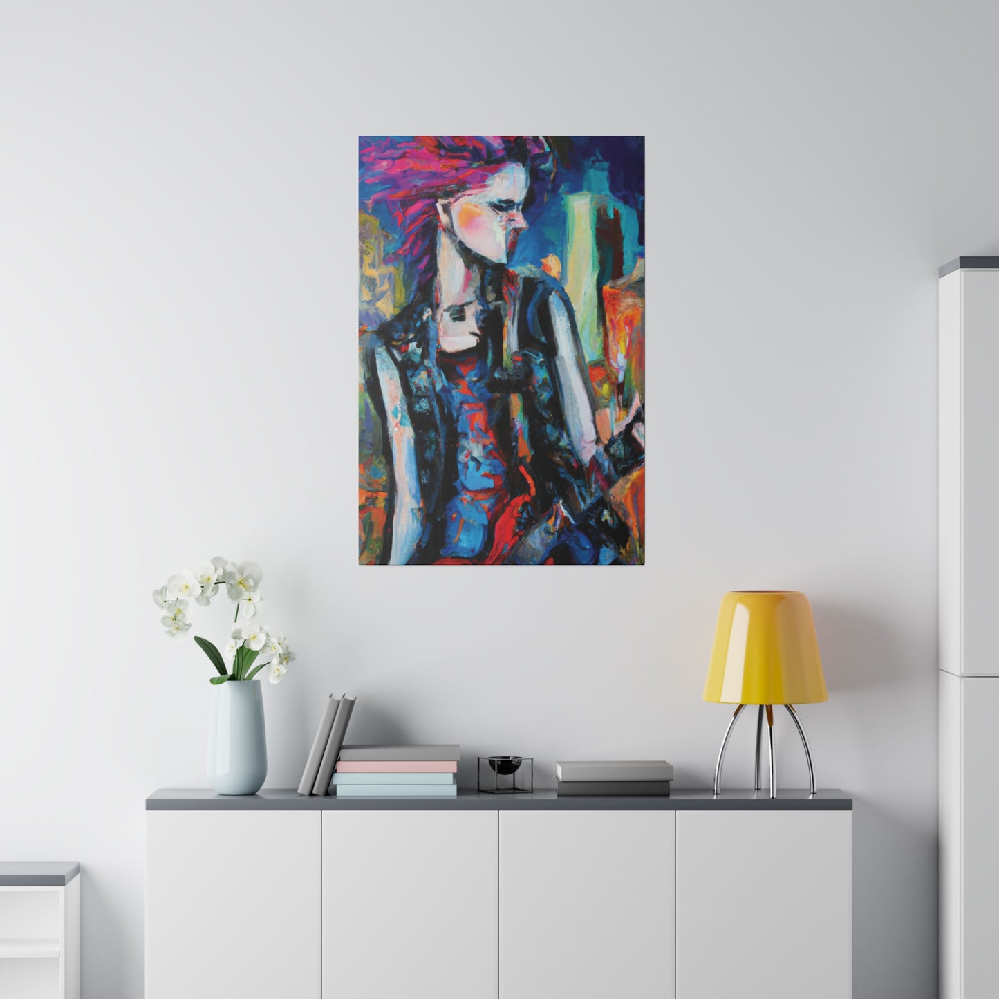 6491R - Rockstar Oil Painting Style Print | Poster | Home Decor | Wall Art | Music Art | Canvas