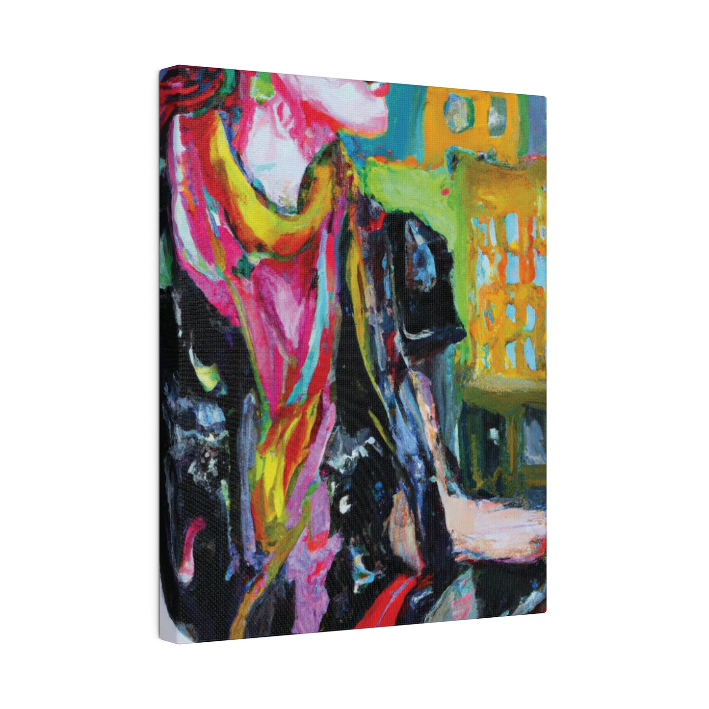 9896T - Rockstar Oil Painting Style Print | Poster | Home Decor | Wall Art | Music Art | Canvas
