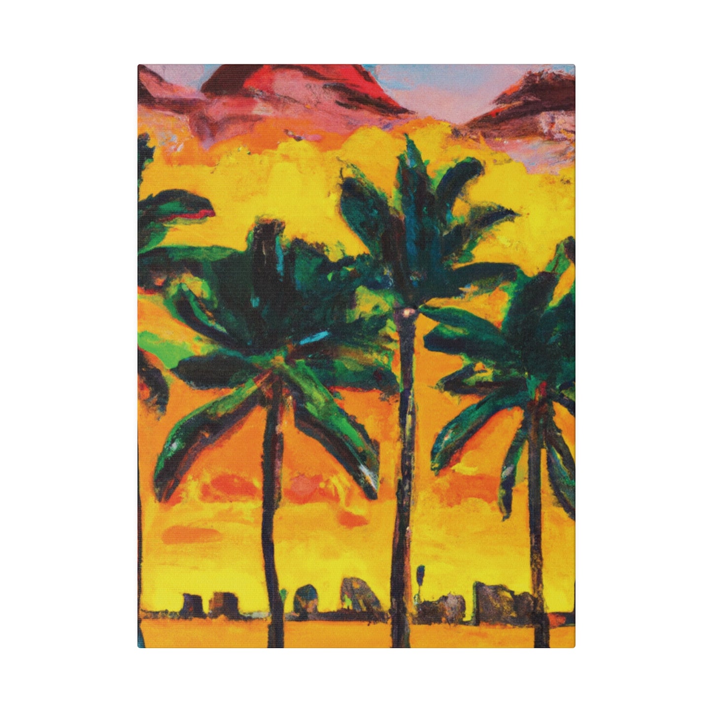 3622W - Miami Beach Sunset Painting Print | Miami | Beach | Sunset | Poster | Home Decor | Wall Art | Canvas