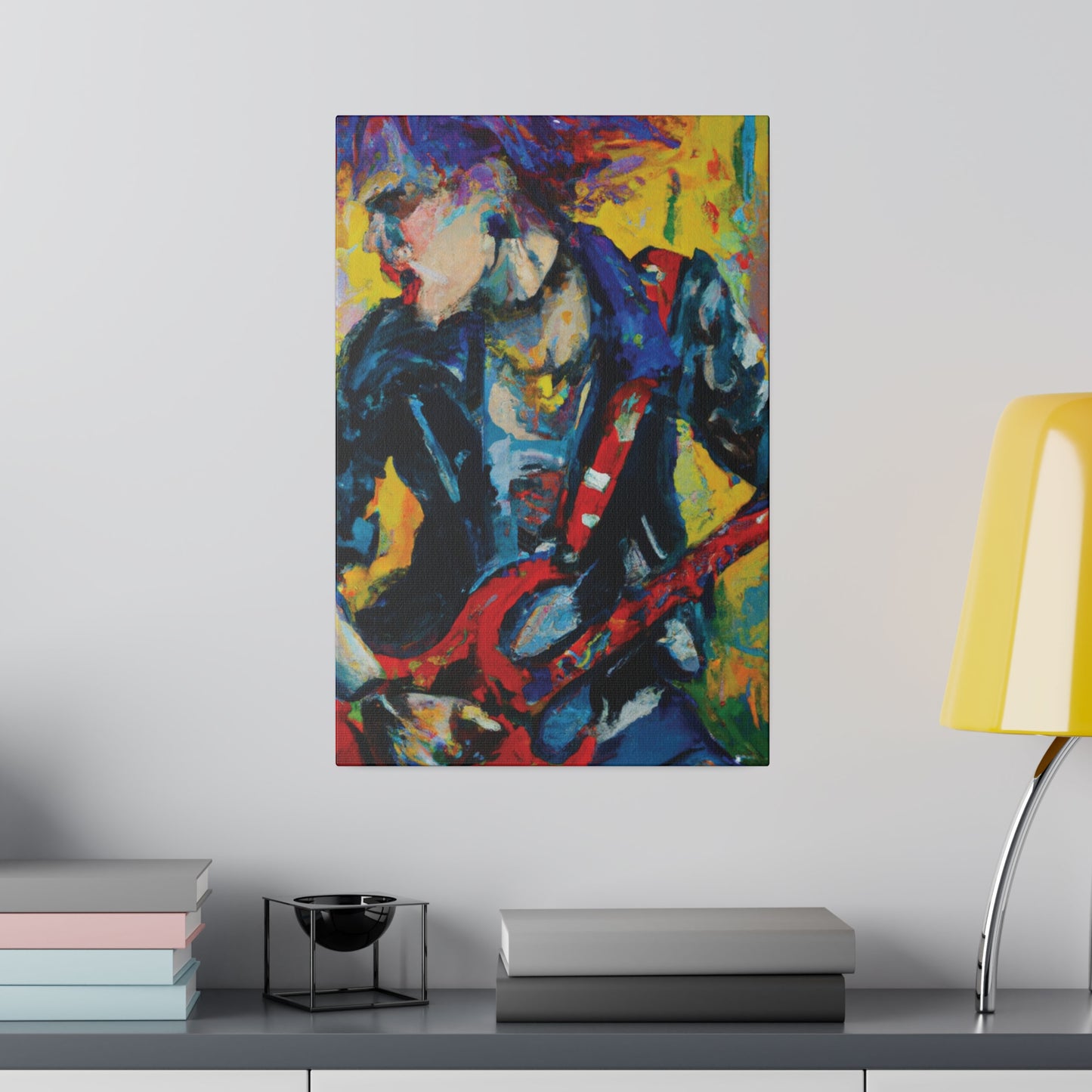 2249F - Rockstar Oil Painting Style Print | Poster | Home Decor | Wall Art | Music Art | Canvas