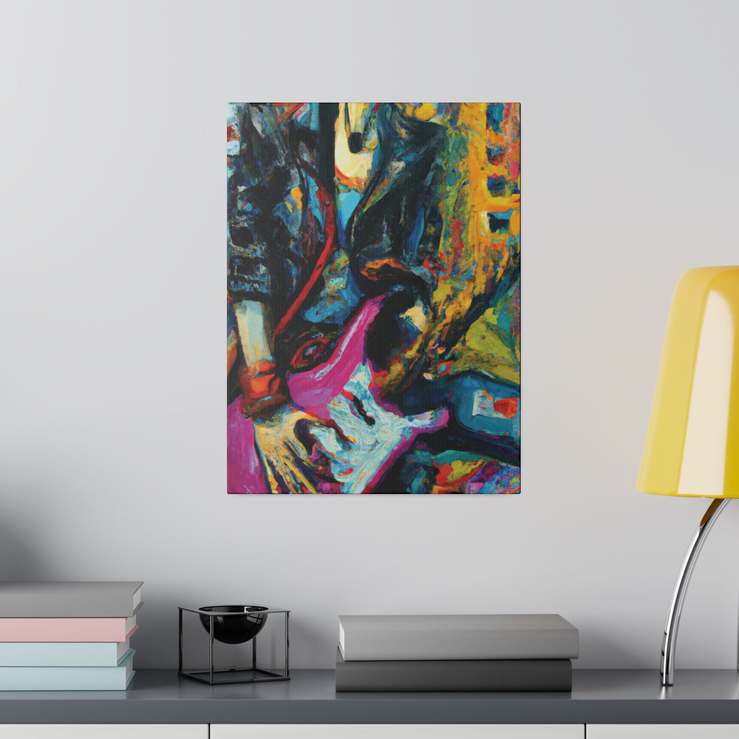 6873X - Rockstar Oil Painting Style Print | Poster | Home Decor | Wall Art | Music Art | Canvas