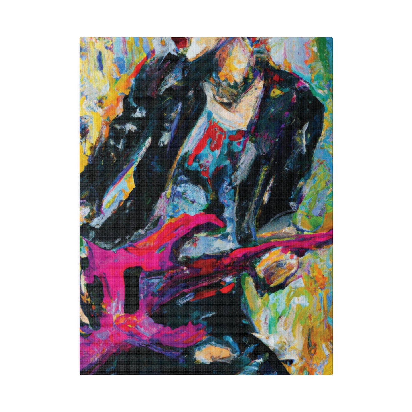 4567X - Rockstar Oil Painting Style Print | Poster | Home Decor | Wall Art | Music Art | Canvas