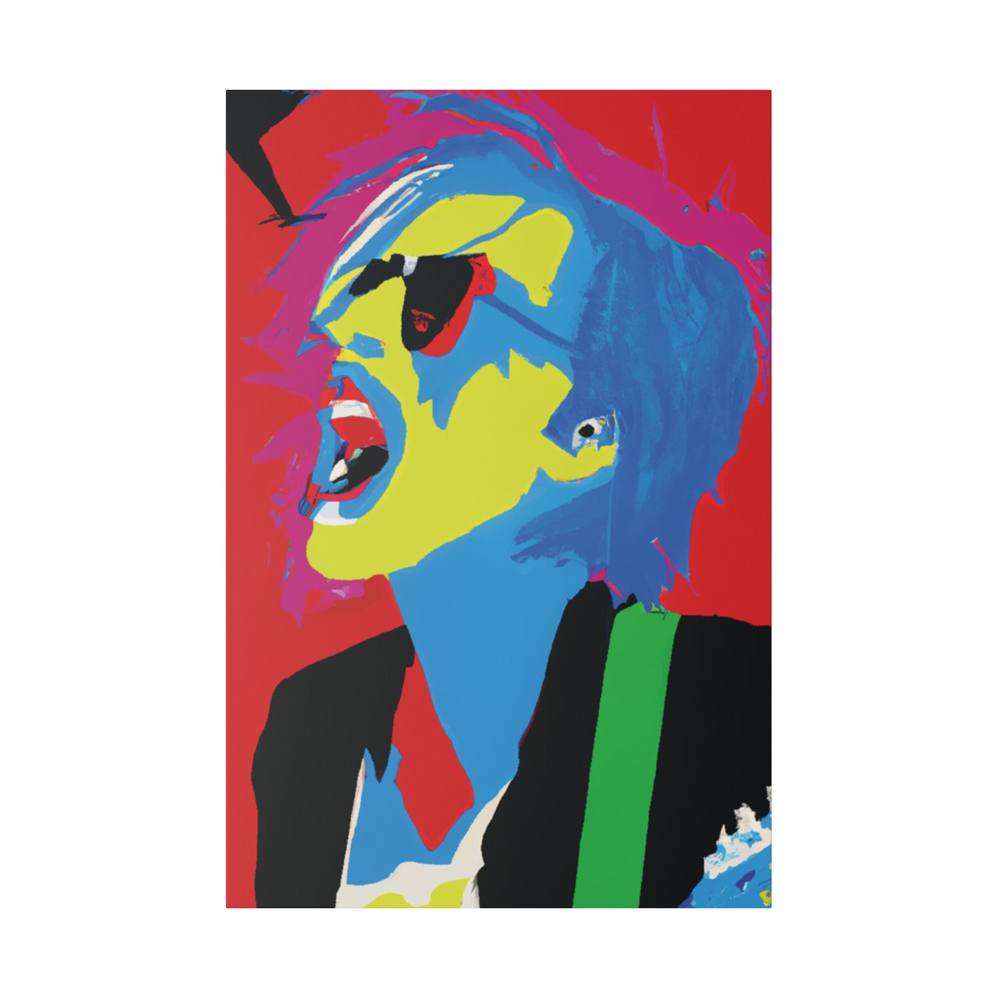 7805M - Rockstar Painting Print | Face | Abstract | Poster | Home Decor | Wall Art | Music Art | Canvas