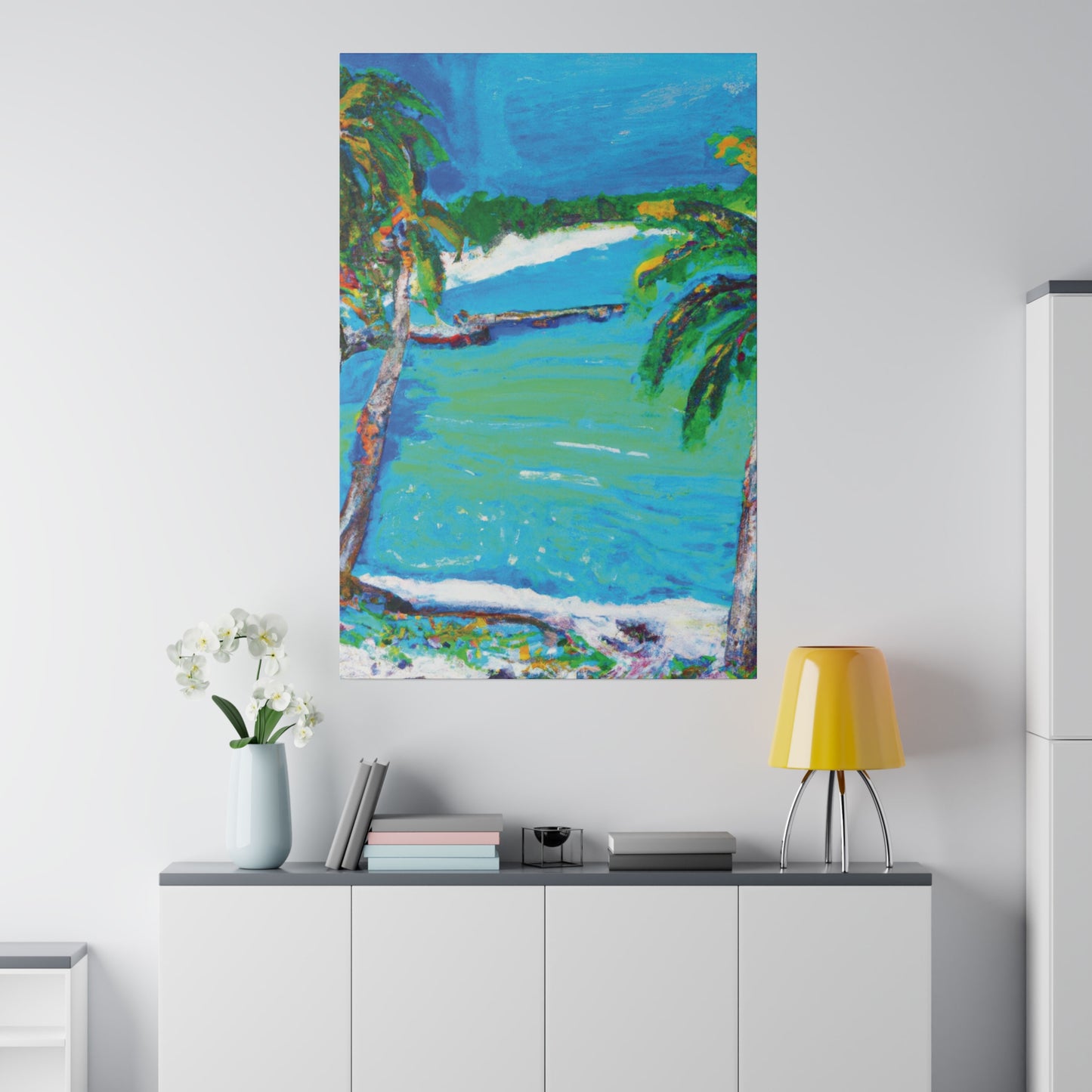 2499M - Bahamas Ocean Painting Print | Bahamas | Ocean | Beach | Poster | Home Decor | Wall Art | Canvas