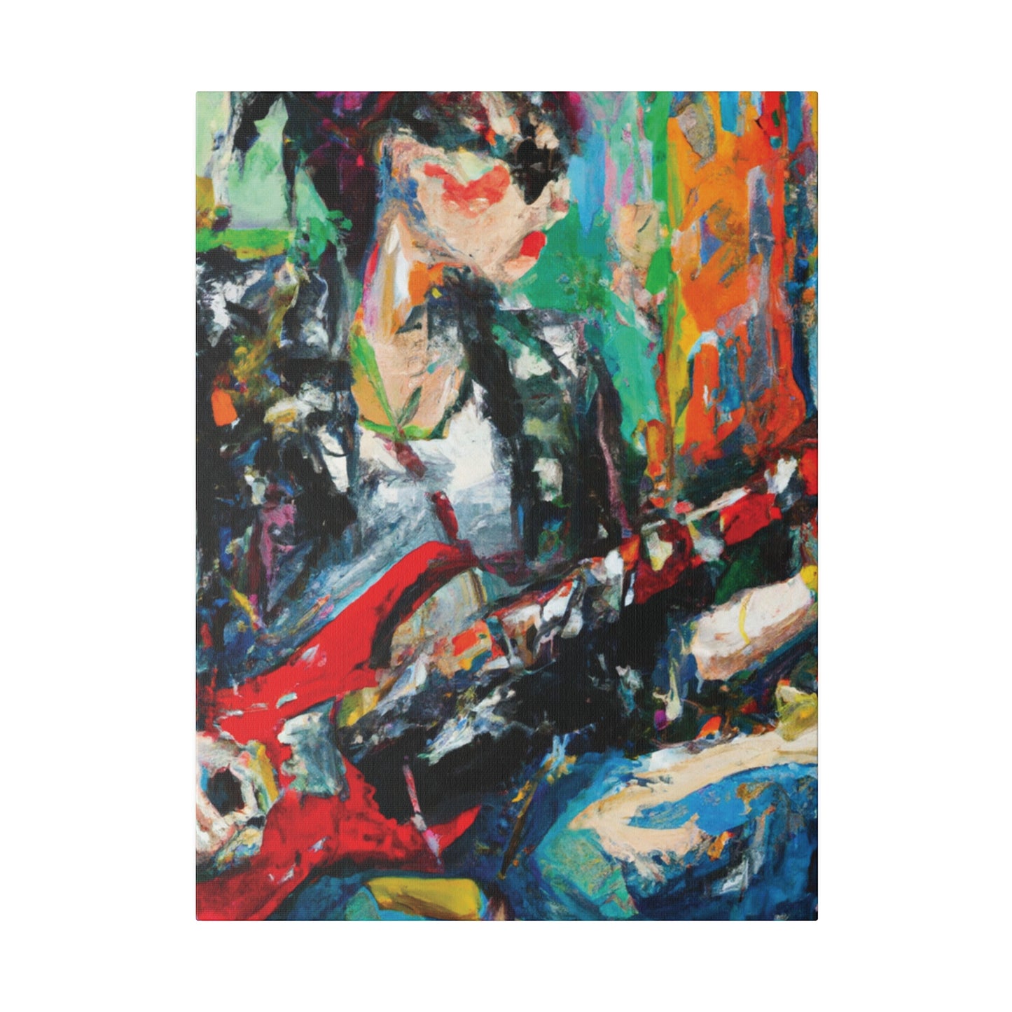 8390L - Rockstar Oil Painting Style Print | Poster | Home Decor | Wall Art | Music Art | Canvas