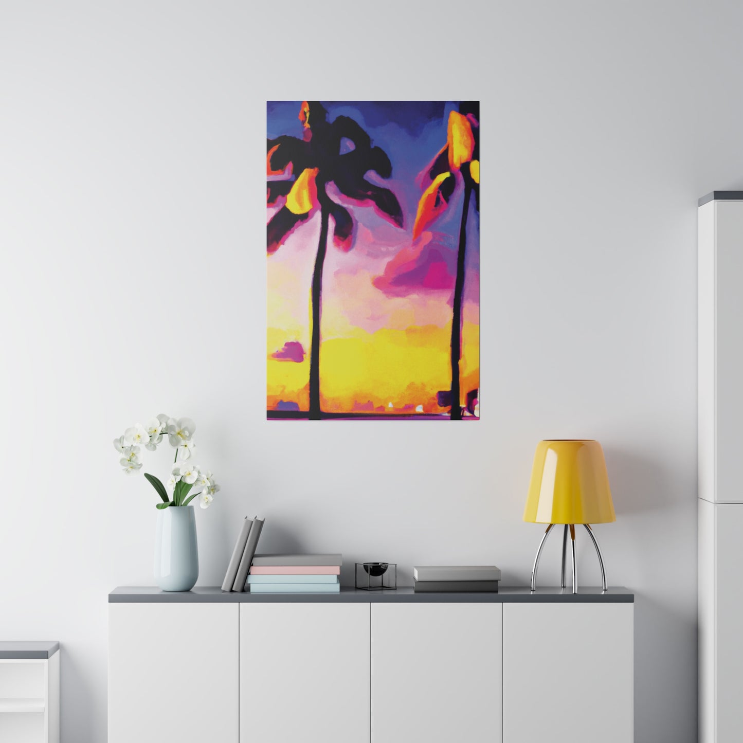 839P - Miami Beach Sunset Painting Print | Miami | Beach | Sunset | Poster | Home Decor | Wall Art | Canvas