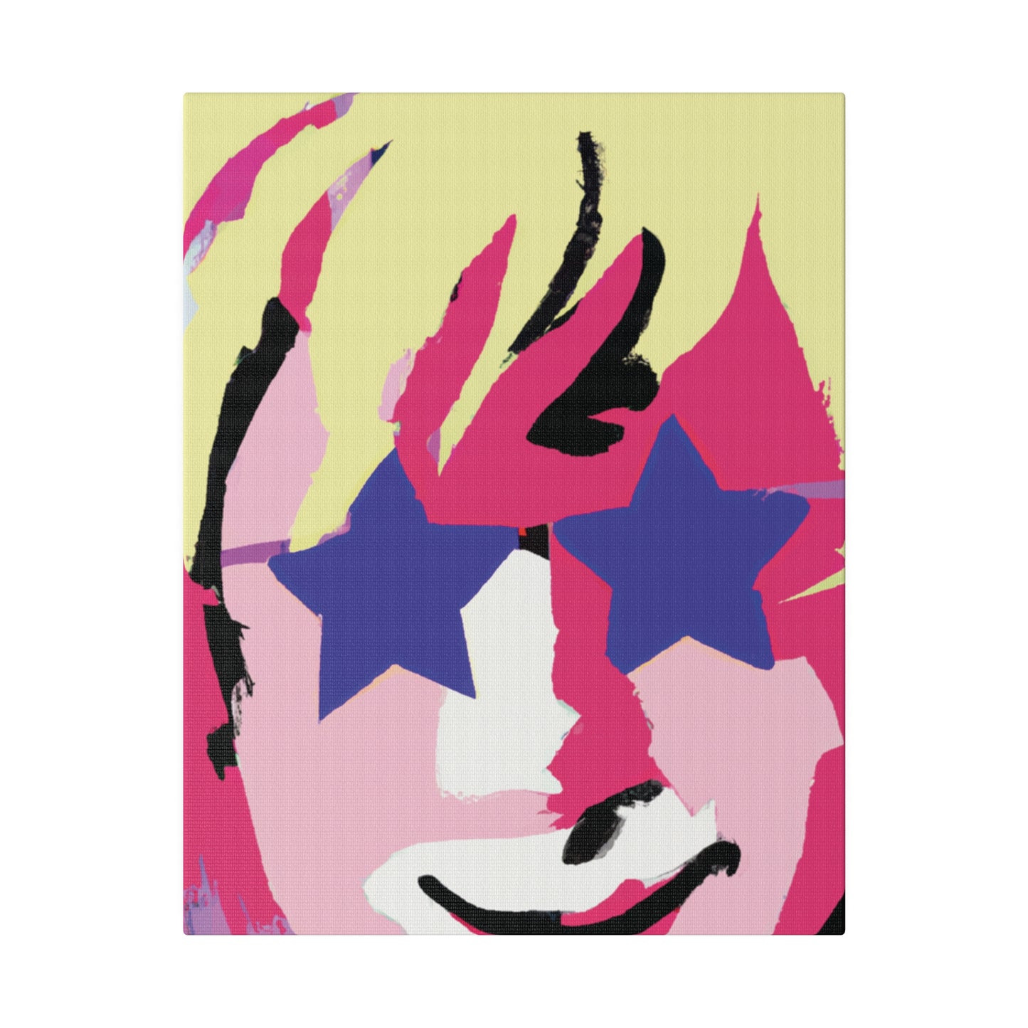 3558K - Rockstar Painting Print | Face | Abstract | Poster | Home Decor | Wall Art | Music Art | Canvas