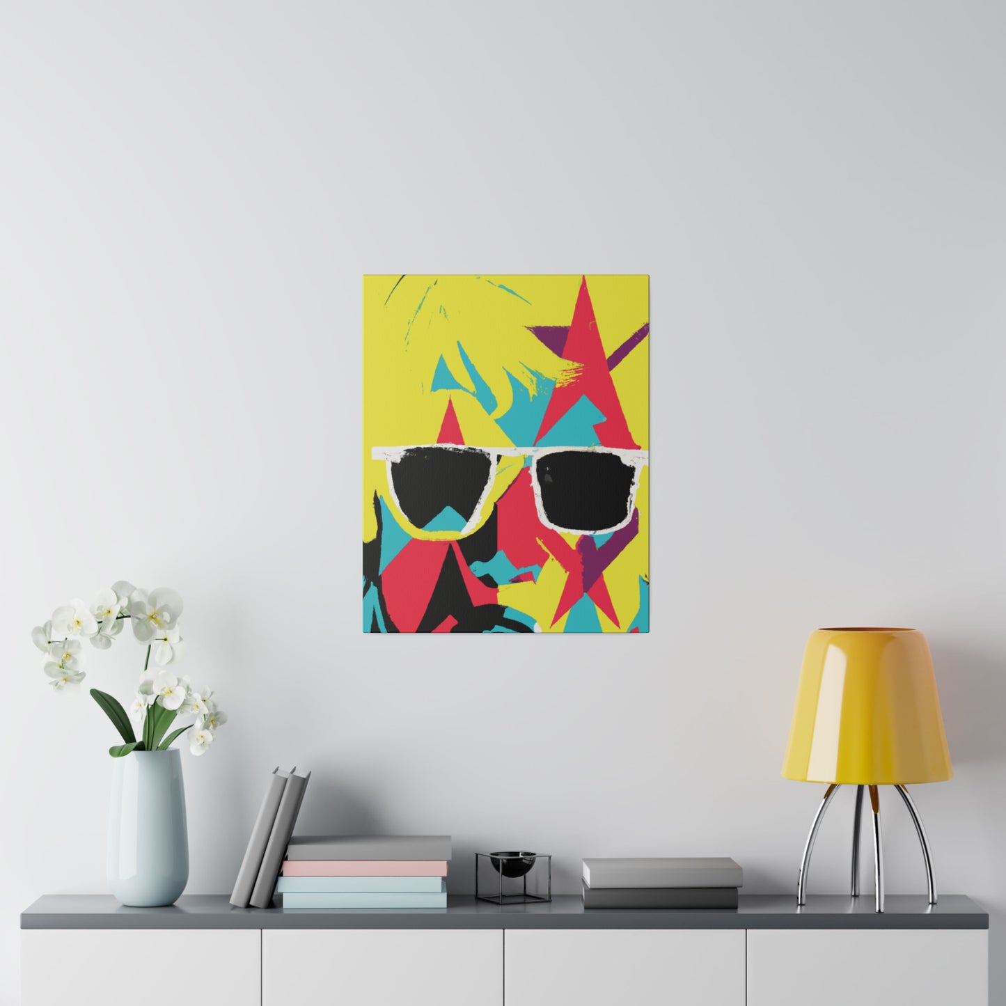 8383B - Rockstar Painting Print | Face | Abstract | Poster | Home Decor | Wall Art | Music Art | Canvas